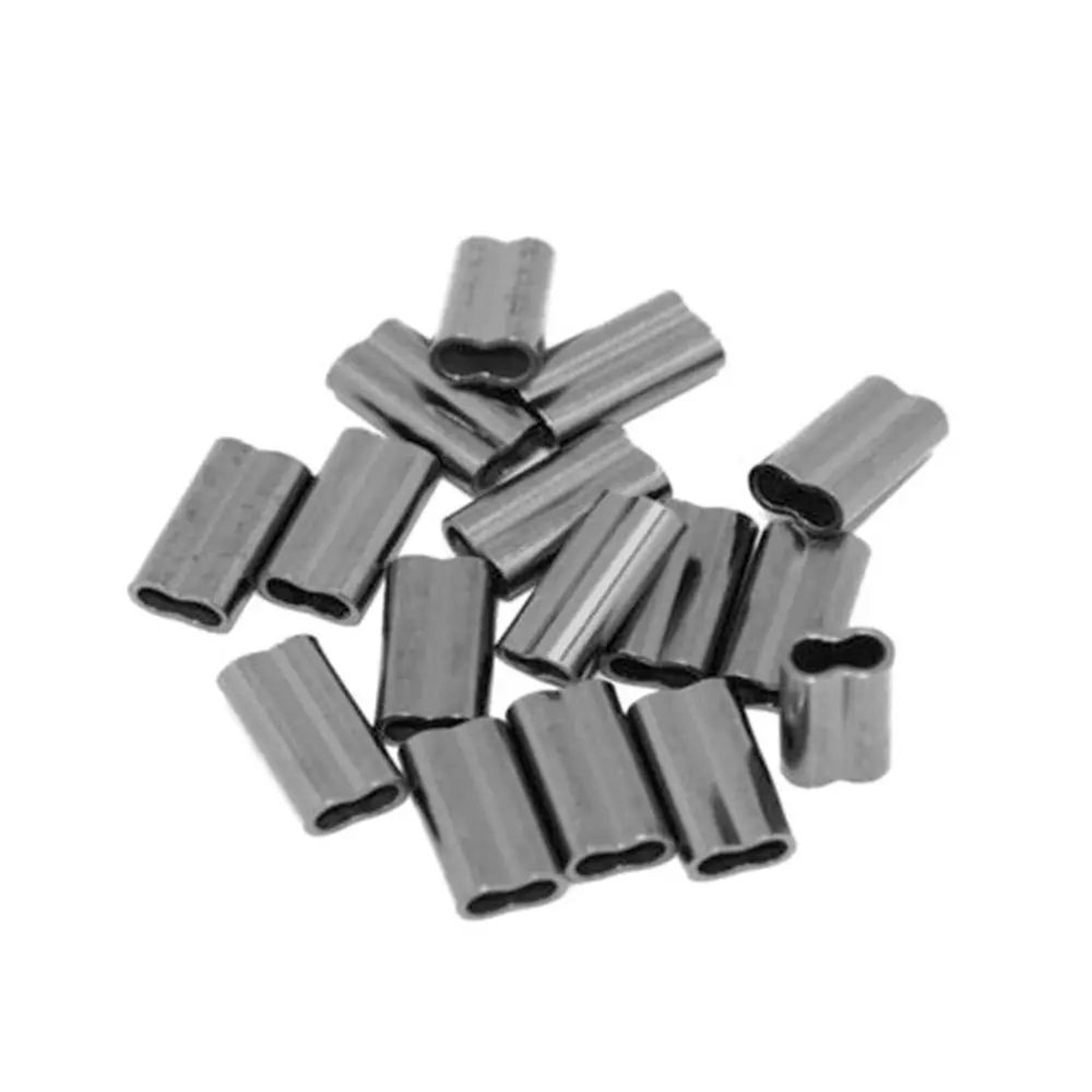 100PCS Brass Fishing Crimp Sleeves For Secure Line Rigging 2