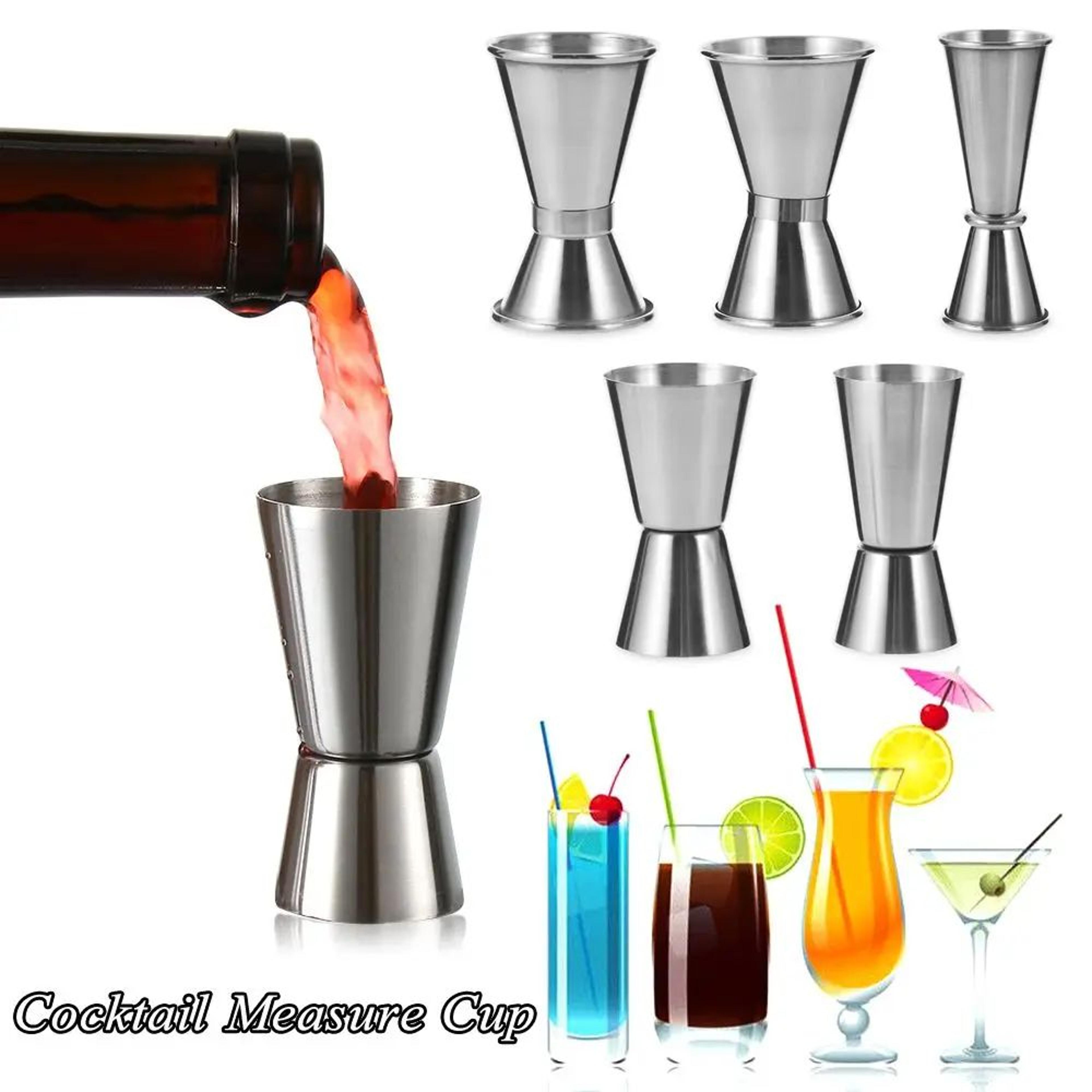 Precision Pour Stainless Steel Cocktail Jigger  Dual Shot Bar Measuring Tool 1