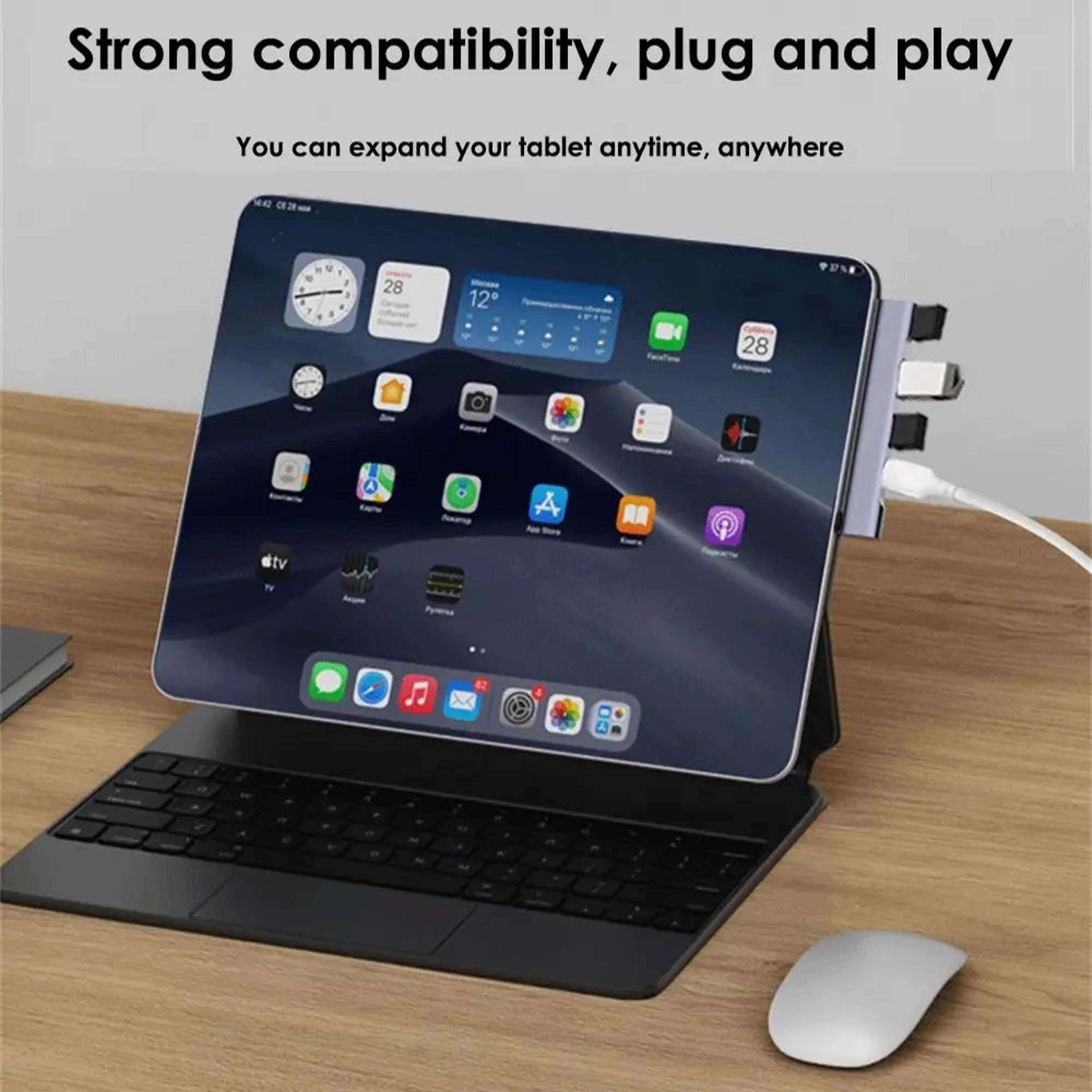 6in1 USBC Hub Laptop Docking Station With PD Charging  HighSpeed USB 30 4
