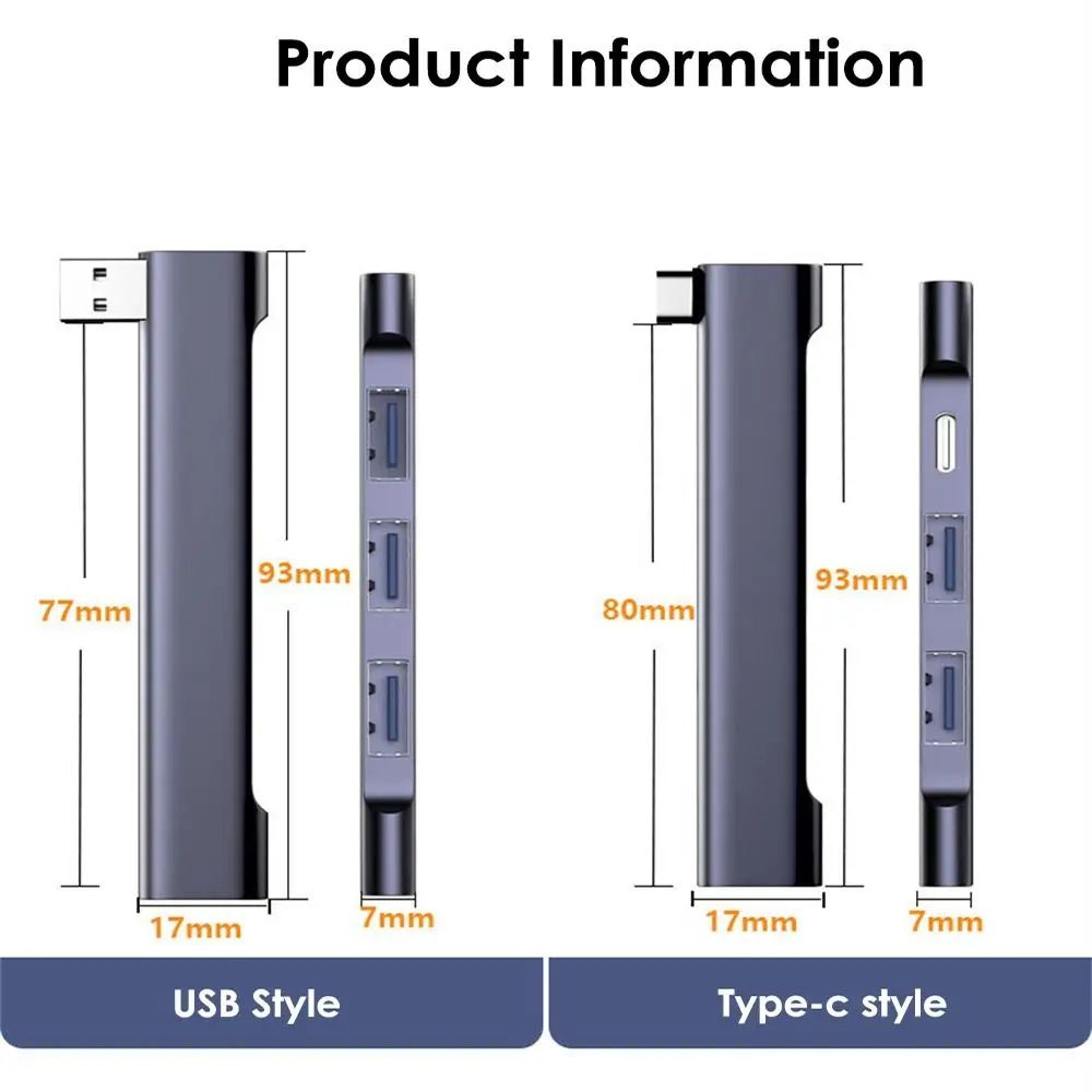 6in1 USBC Hub Laptop Docking Station With PD Charging  HighSpeed USB 30 5