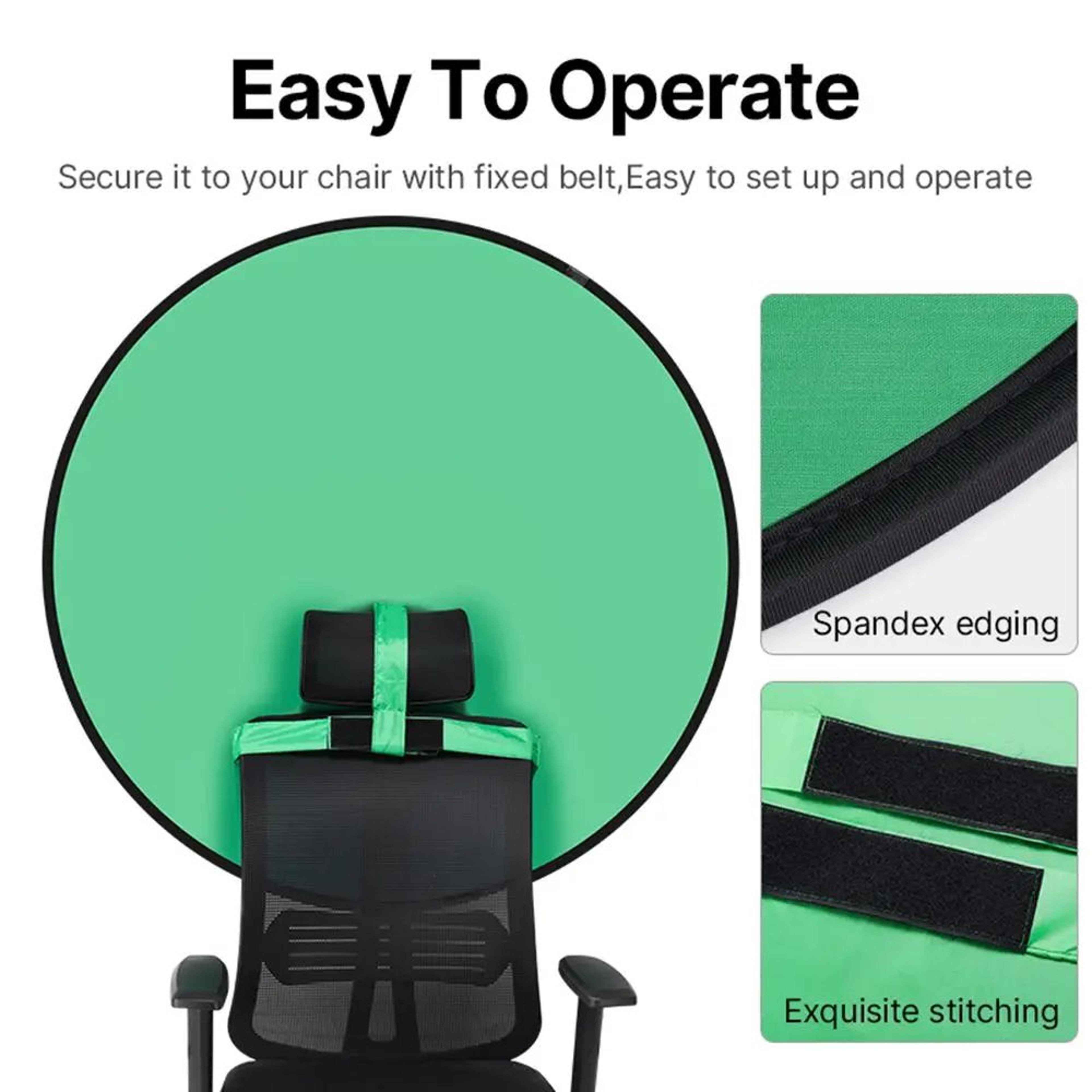 Green Screen Chair With DoubleSided Chromakey Backdrop For Streaming  Photography 5