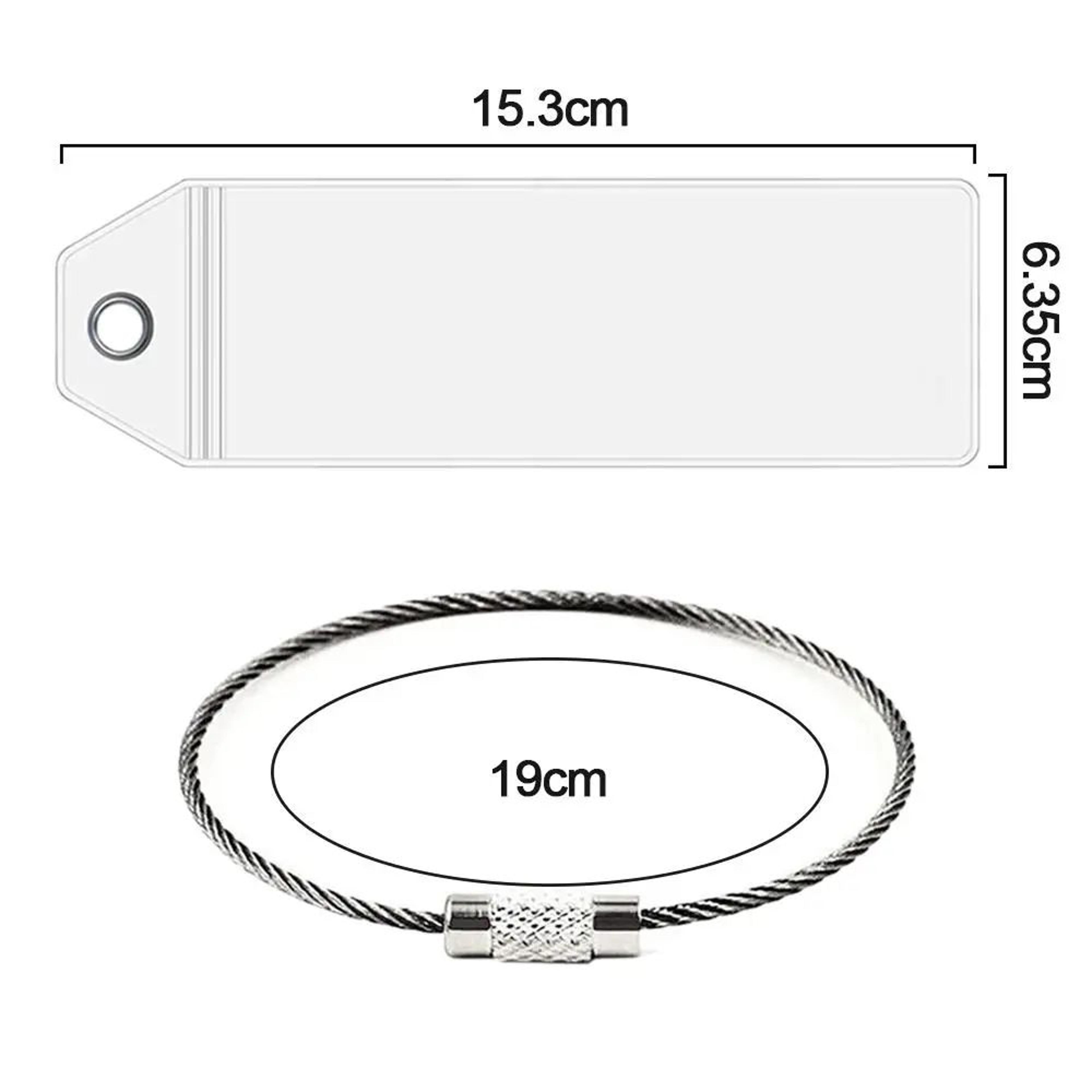Secure Steel Loop Travel Luggage Tag Holder For Suitcases 4pcs 5