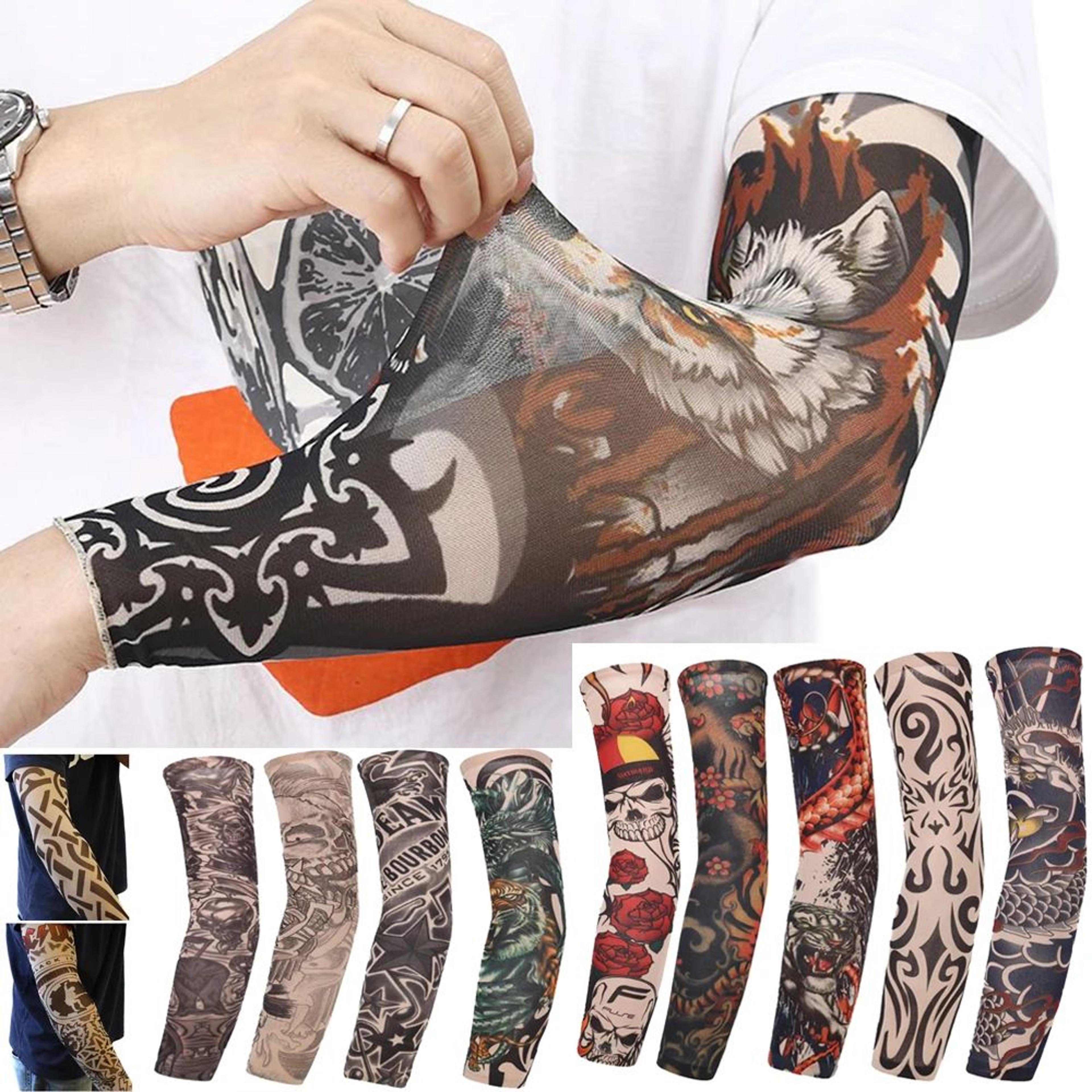 Floral Tattoo UV Protection Arm Sleeves For Cooling  Outdoor Comfort 1
