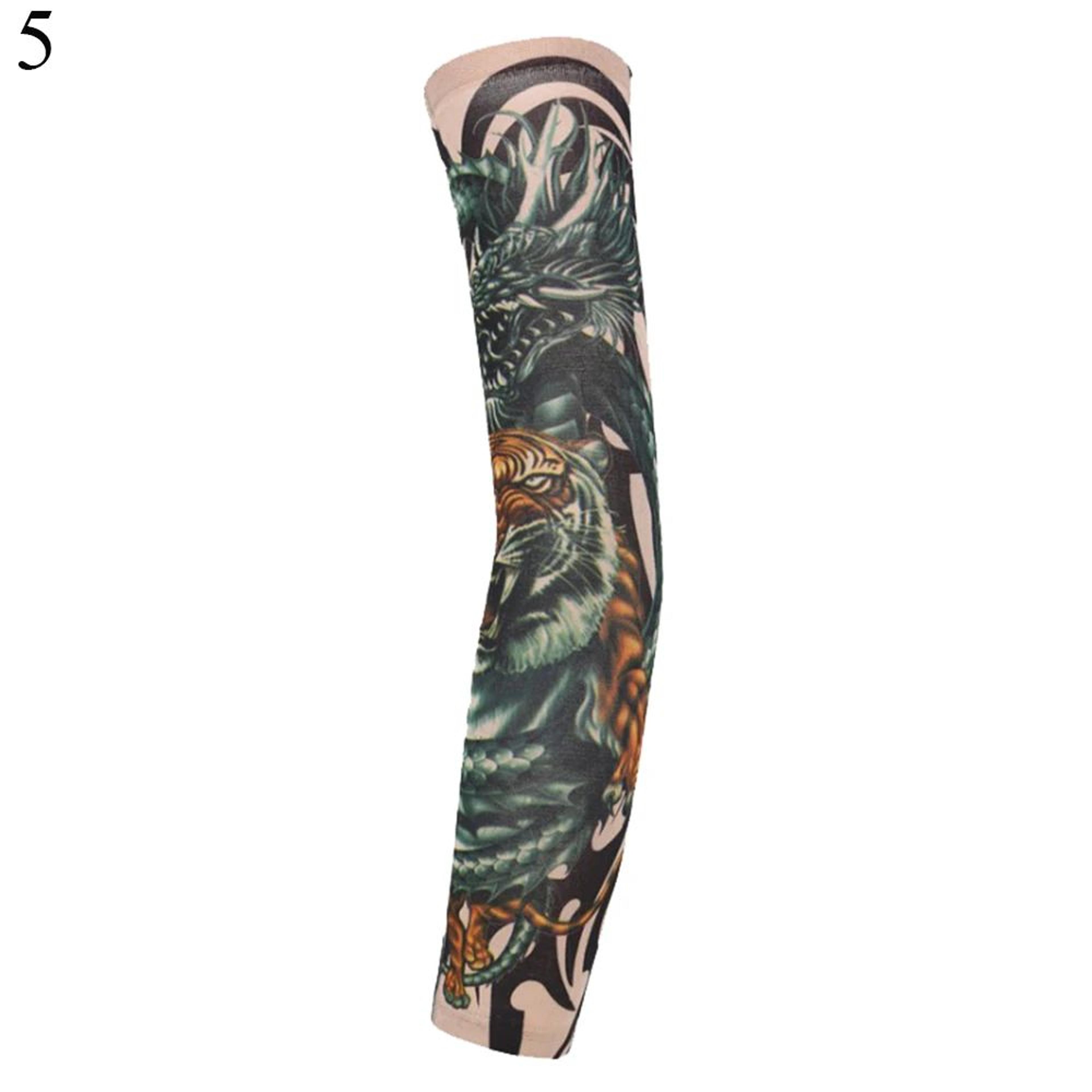 Floral Tattoo UV Protection Arm Sleeves For Cooling  Outdoor Comfort 10