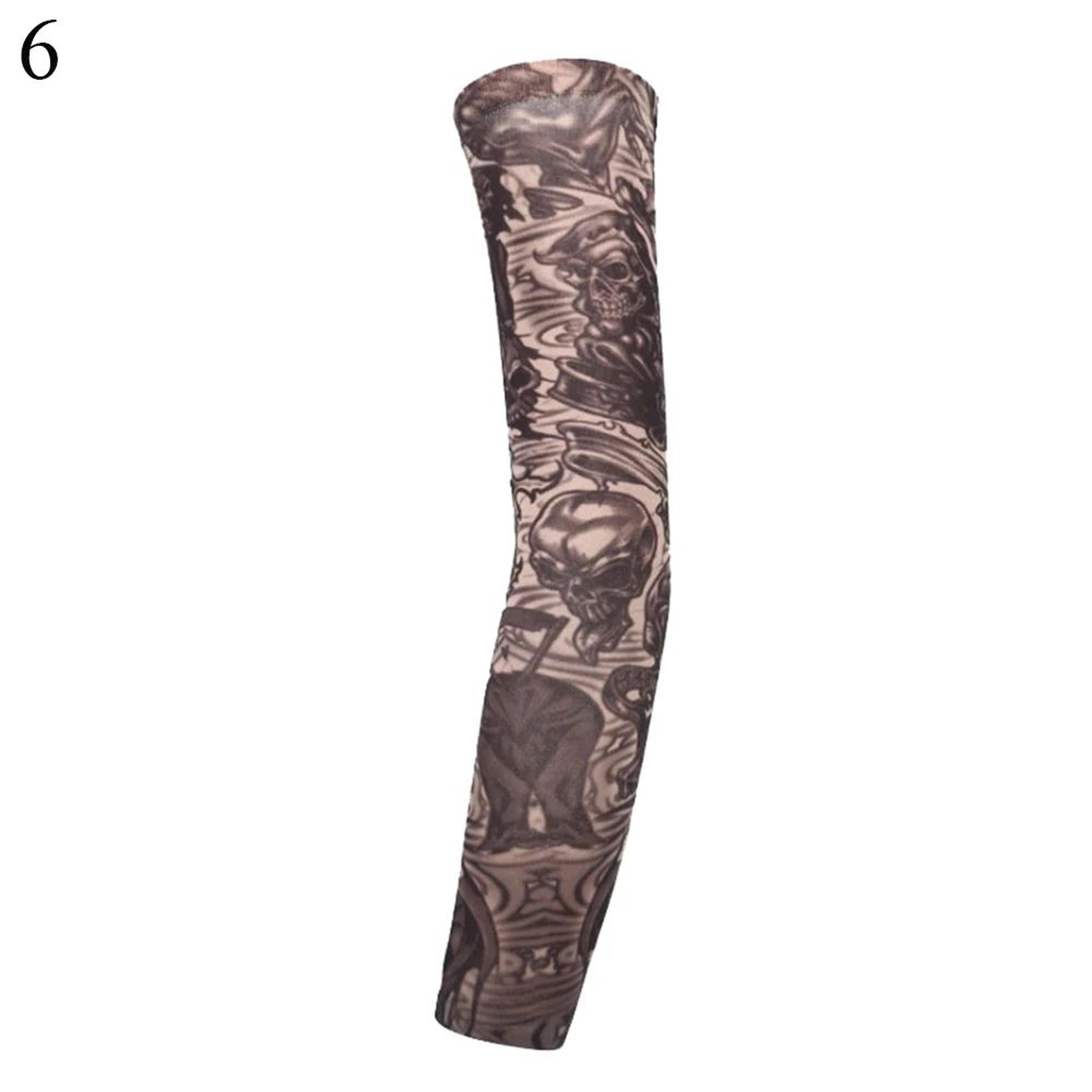 Floral Tattoo UV Protection Arm Sleeves For Cooling  Outdoor Comfort 11