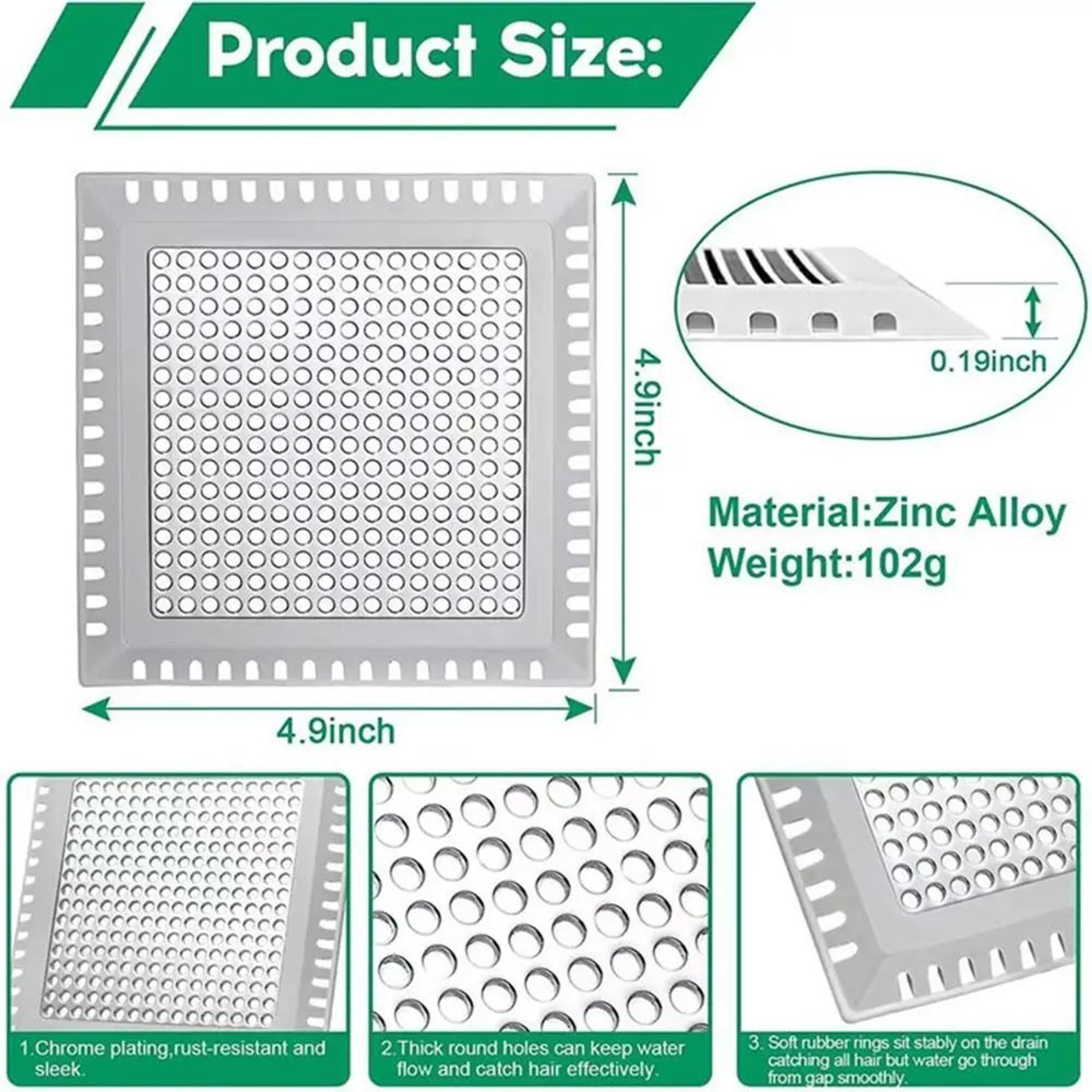 Stainless Steel Shower Drain Hair Catcher  Bathtub Drain Filter Protector 4