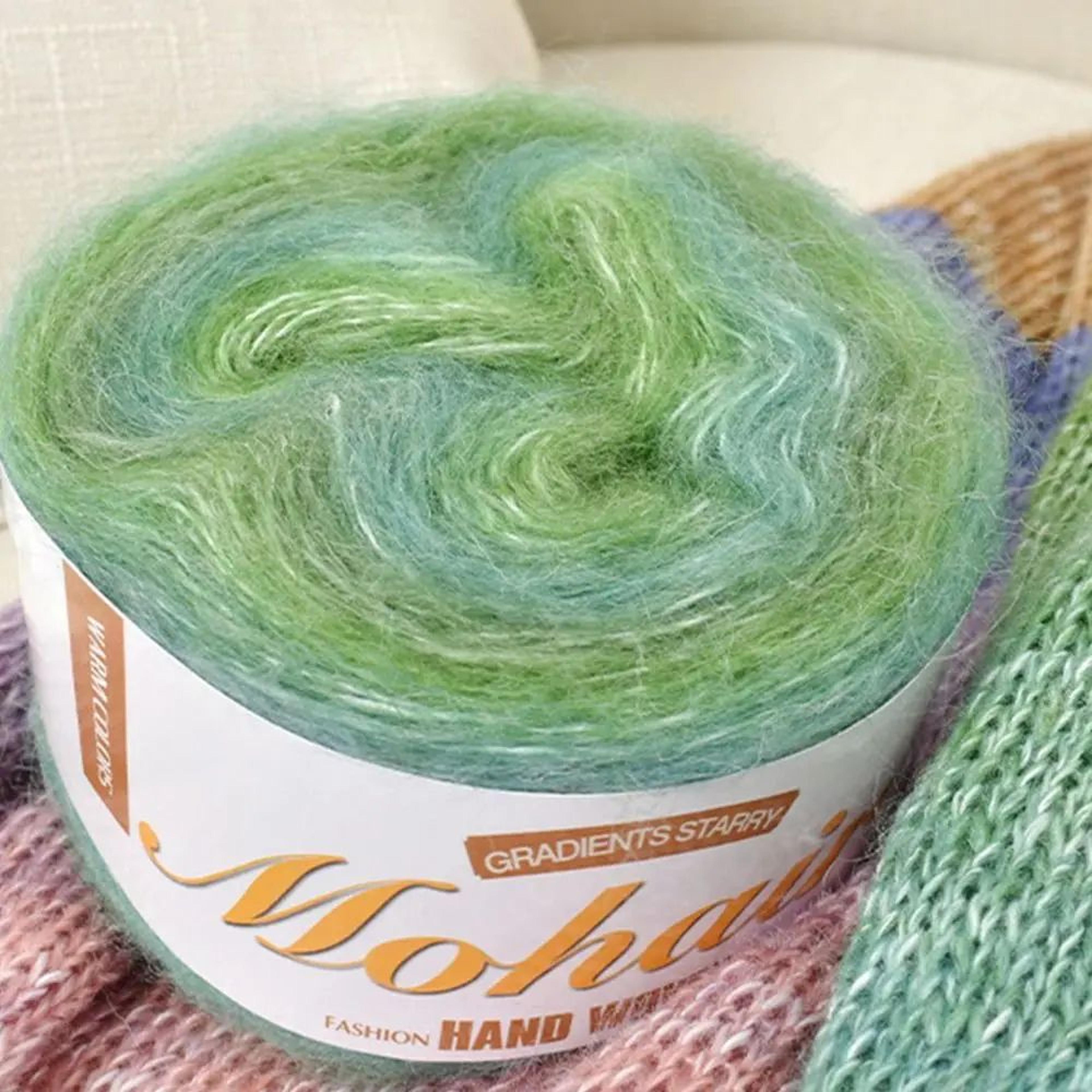 Rainbow Gradient Cake Yarn  Soft Cotton Blend Crochet Yarn For Lightweight Summer Creations 2