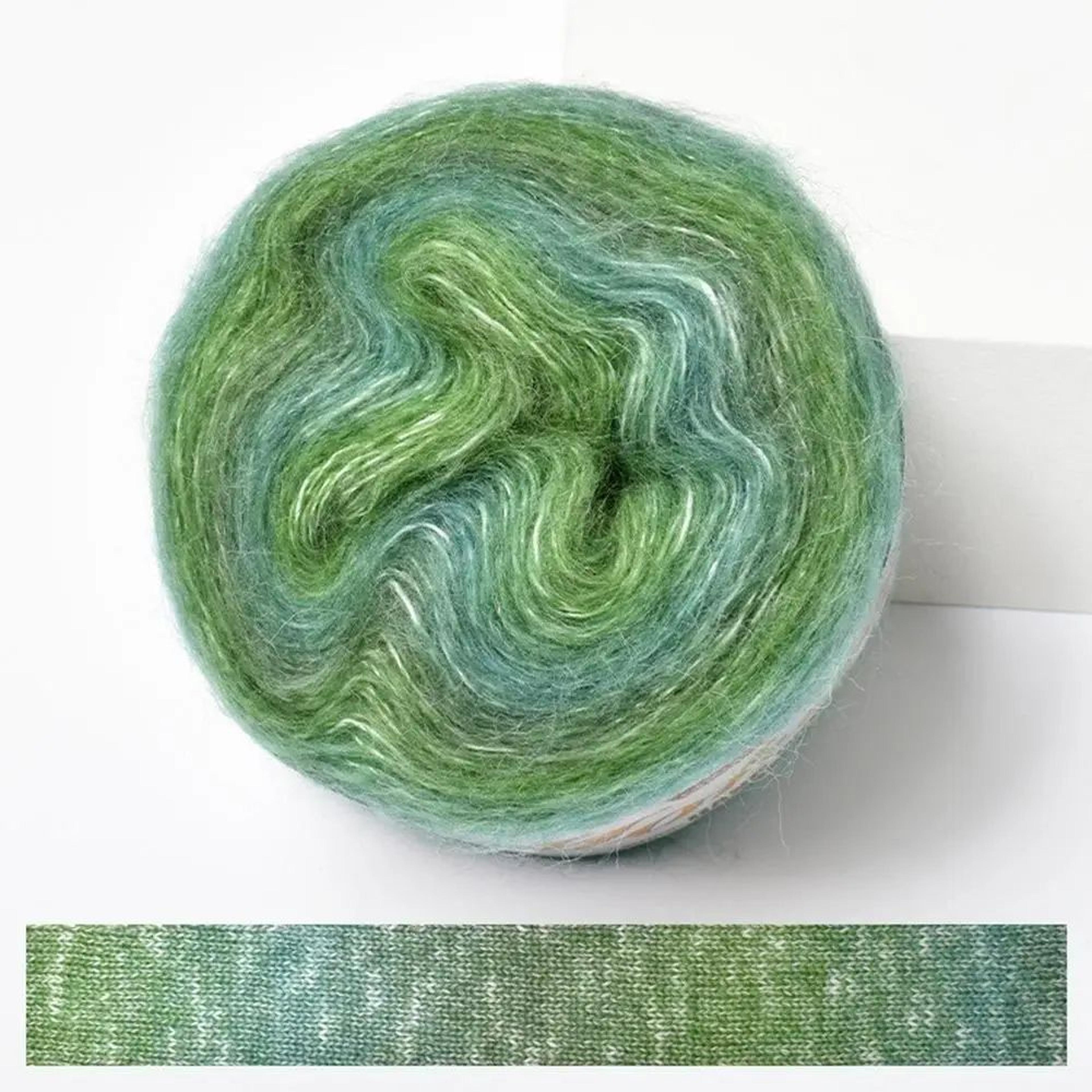 Rainbow Gradient Cake Yarn  Soft Cotton Blend Crochet Yarn For Lightweight Summer Creations 8