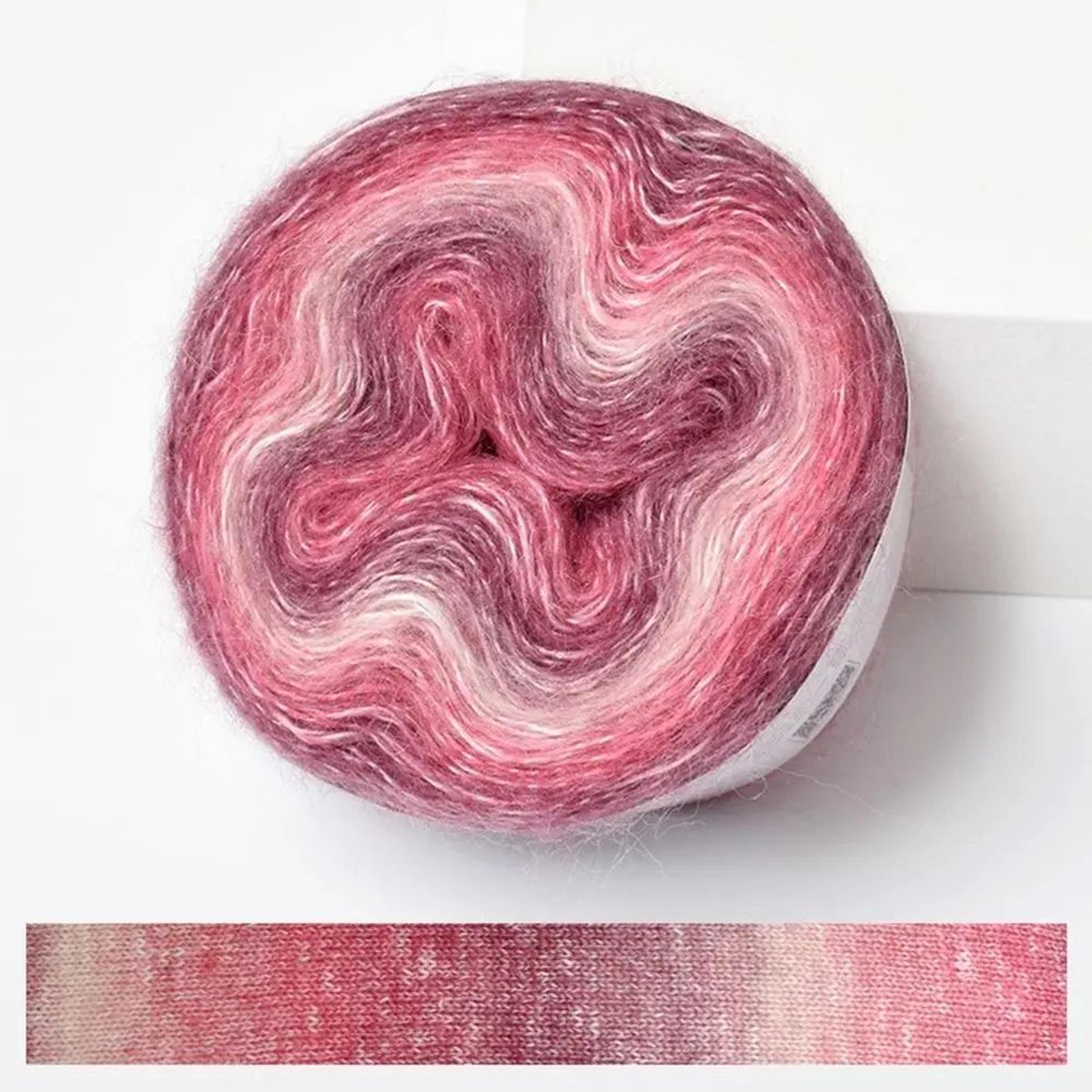 Rainbow Gradient Cake Yarn  Soft Cotton Blend Crochet Yarn For Lightweight Summer Creations 10