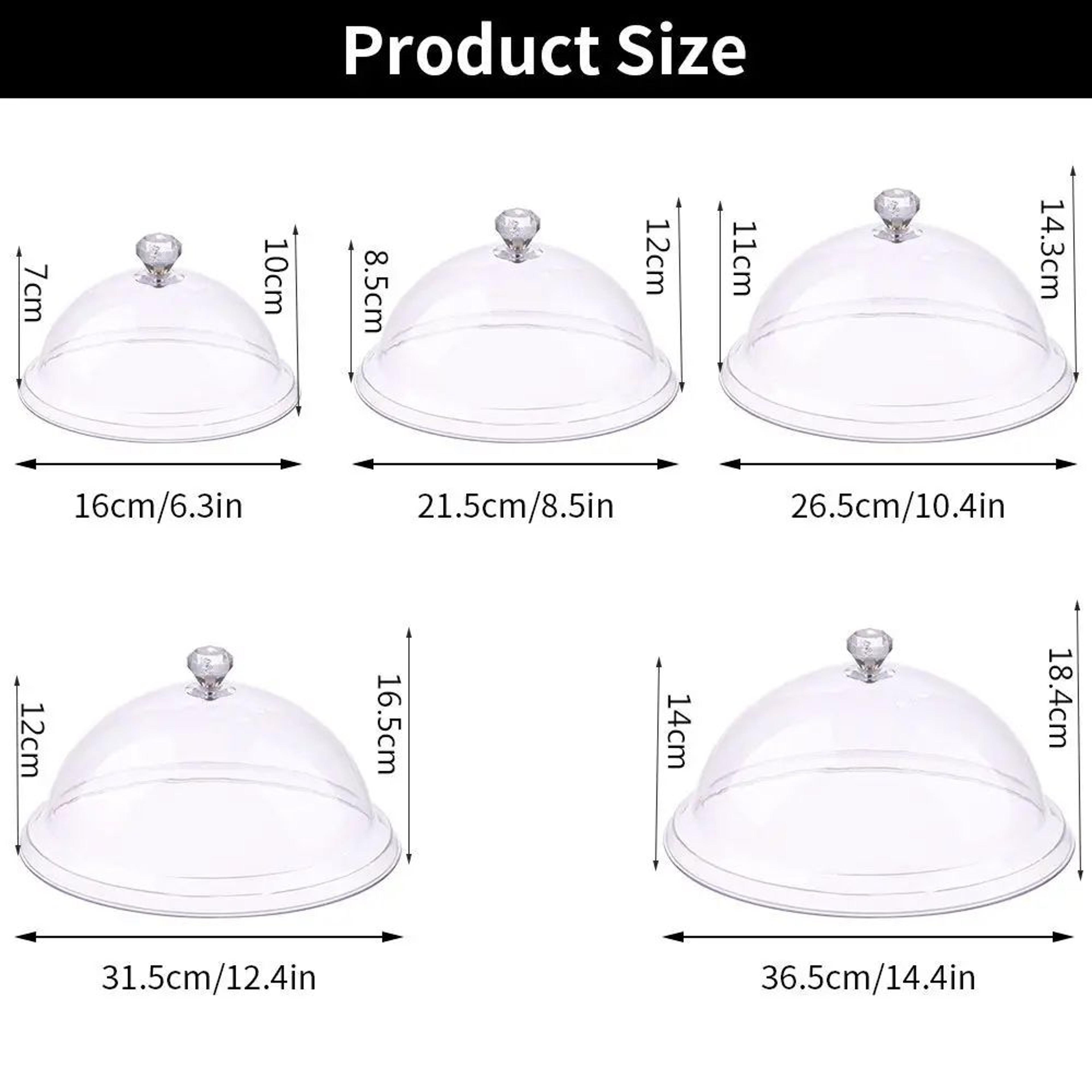 Elegant Acrylic Cake Stand With Cover  Dustproof Dessert Display Dome 4