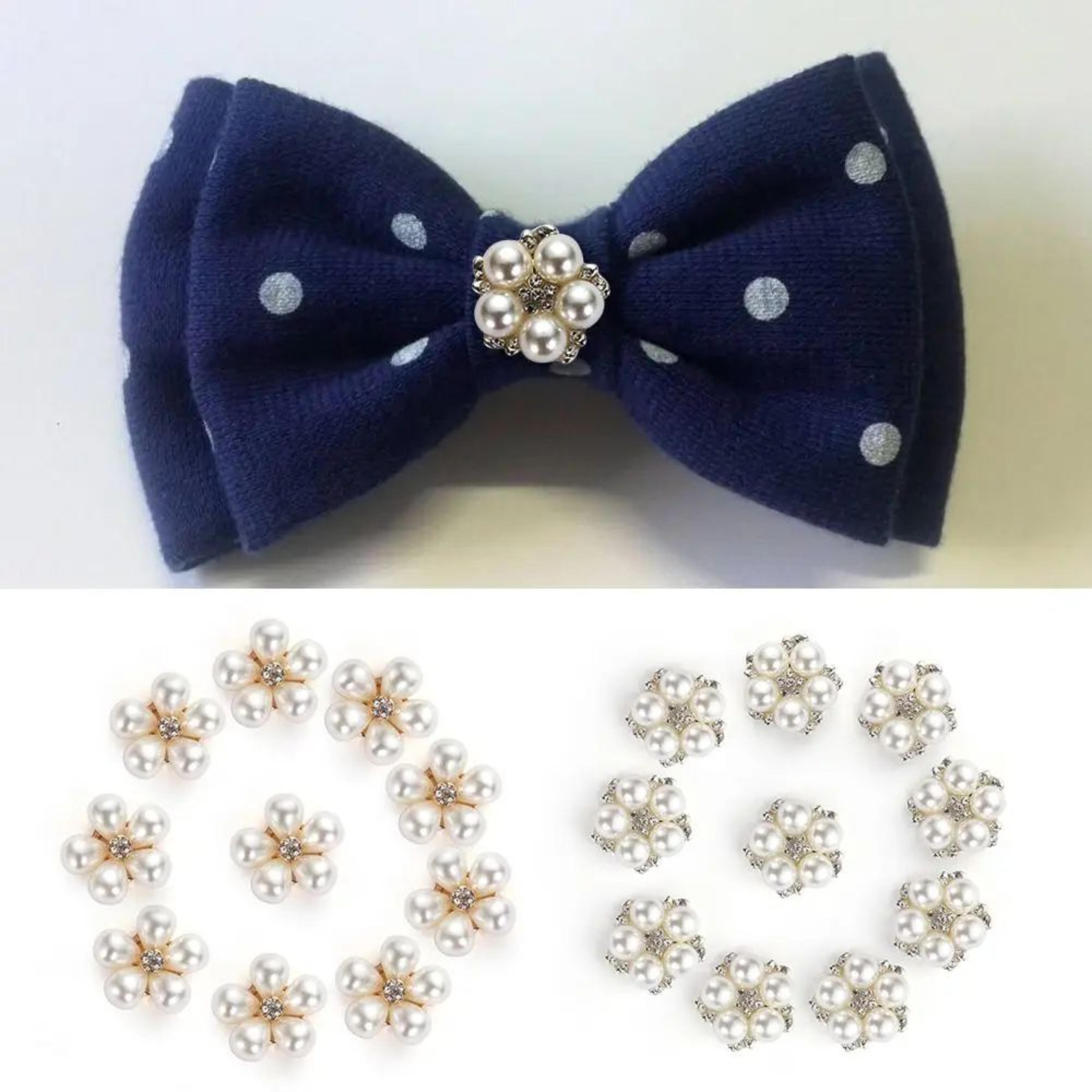 Elegant Rhinestone  Pearl Flower Buttons Set For Wedding Crafts And DIY Accessories 3