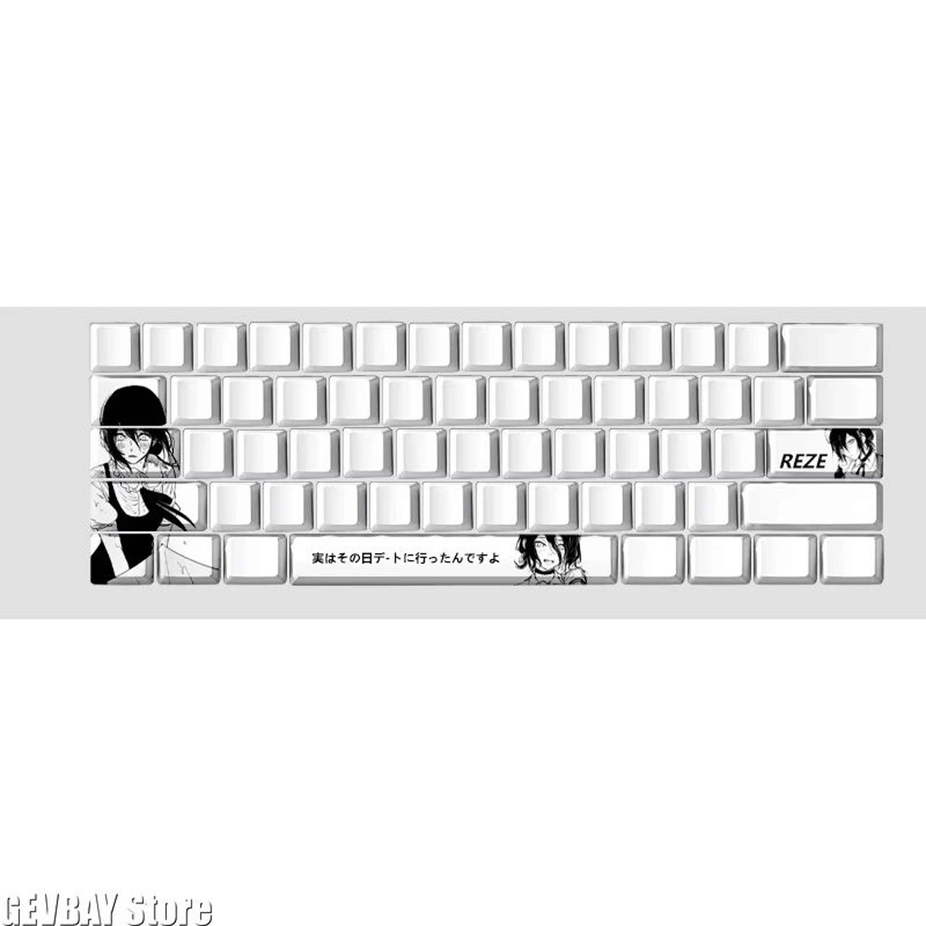 Reze Anime Keycaps Set  Premium PBT Chainsaw Man Mechanical Keyboard Keycaps 5