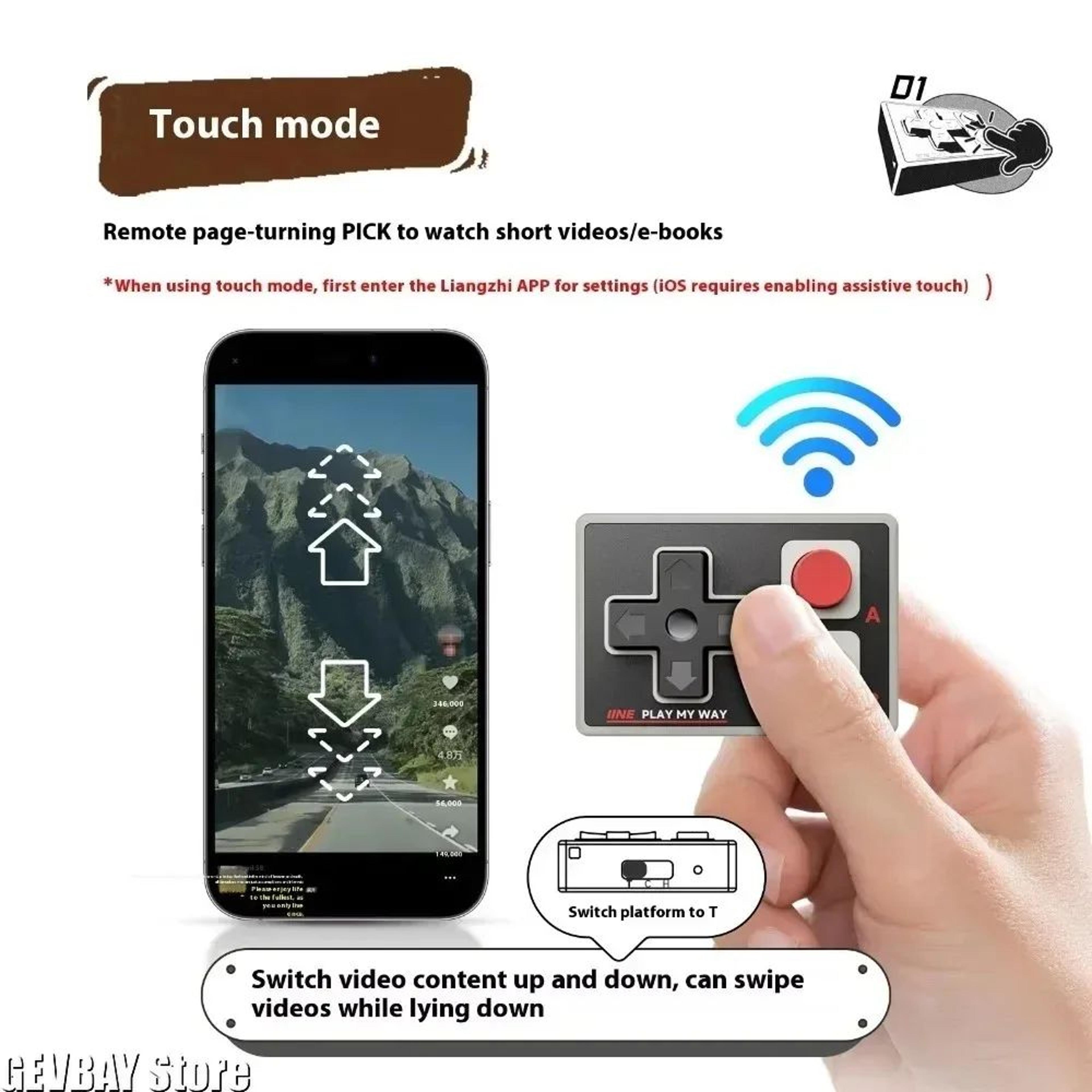 IINE Pocket Mini Bluetooth Gamepad Remote 3