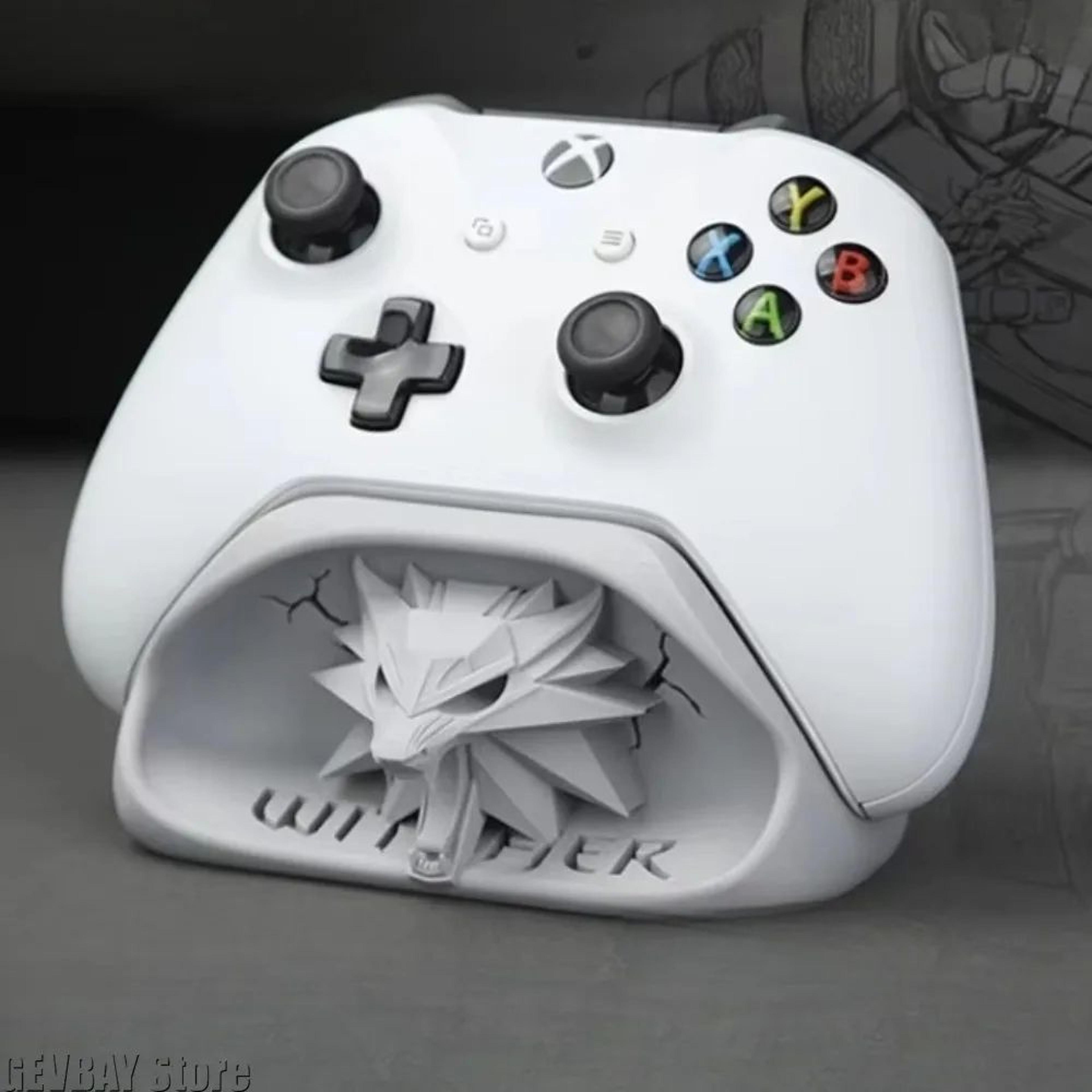 wizard wolf head xbox controller stand and gaming desk display holder