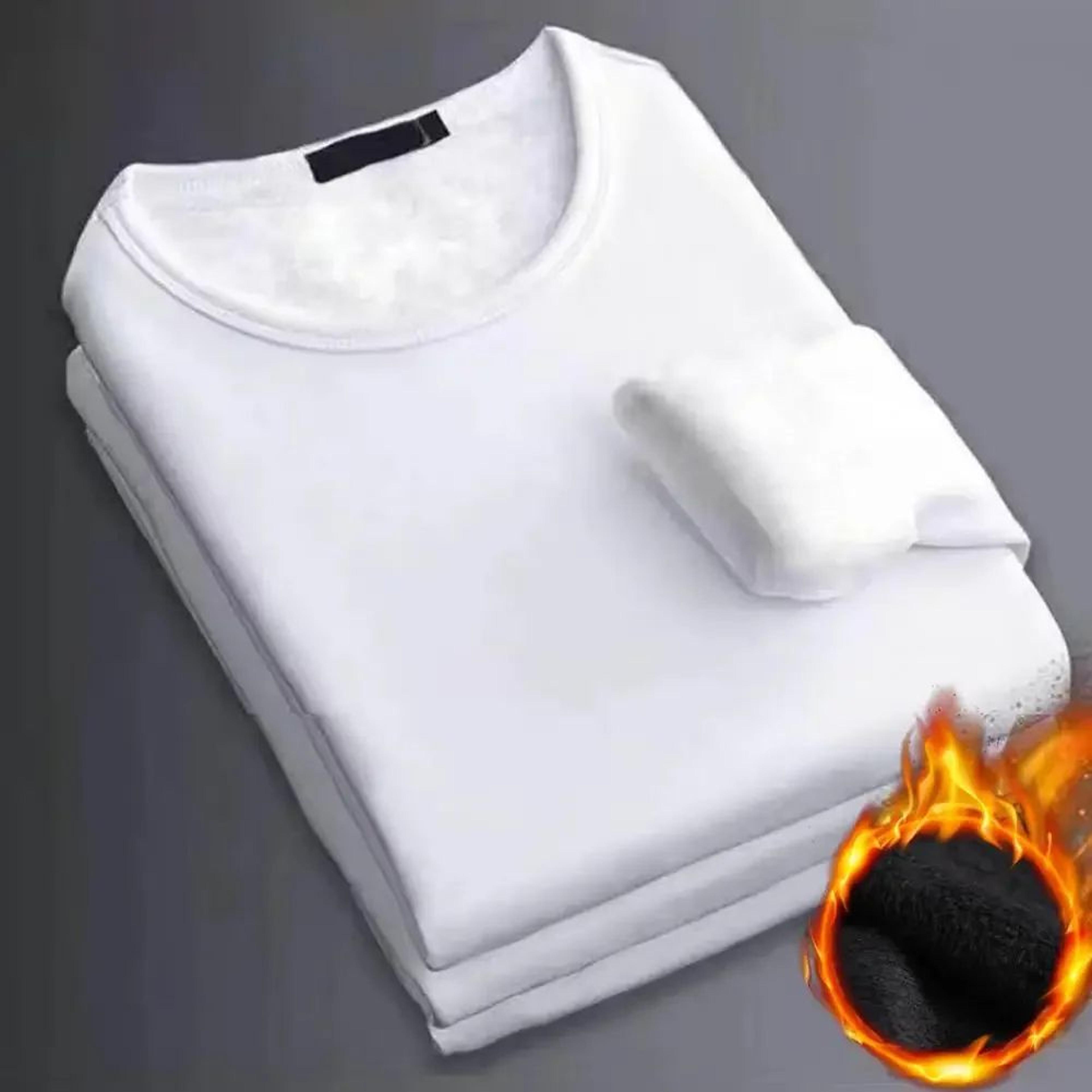 Mens FleeceLined Thermal Shirt  Winter Warm Base Layer Tee 4