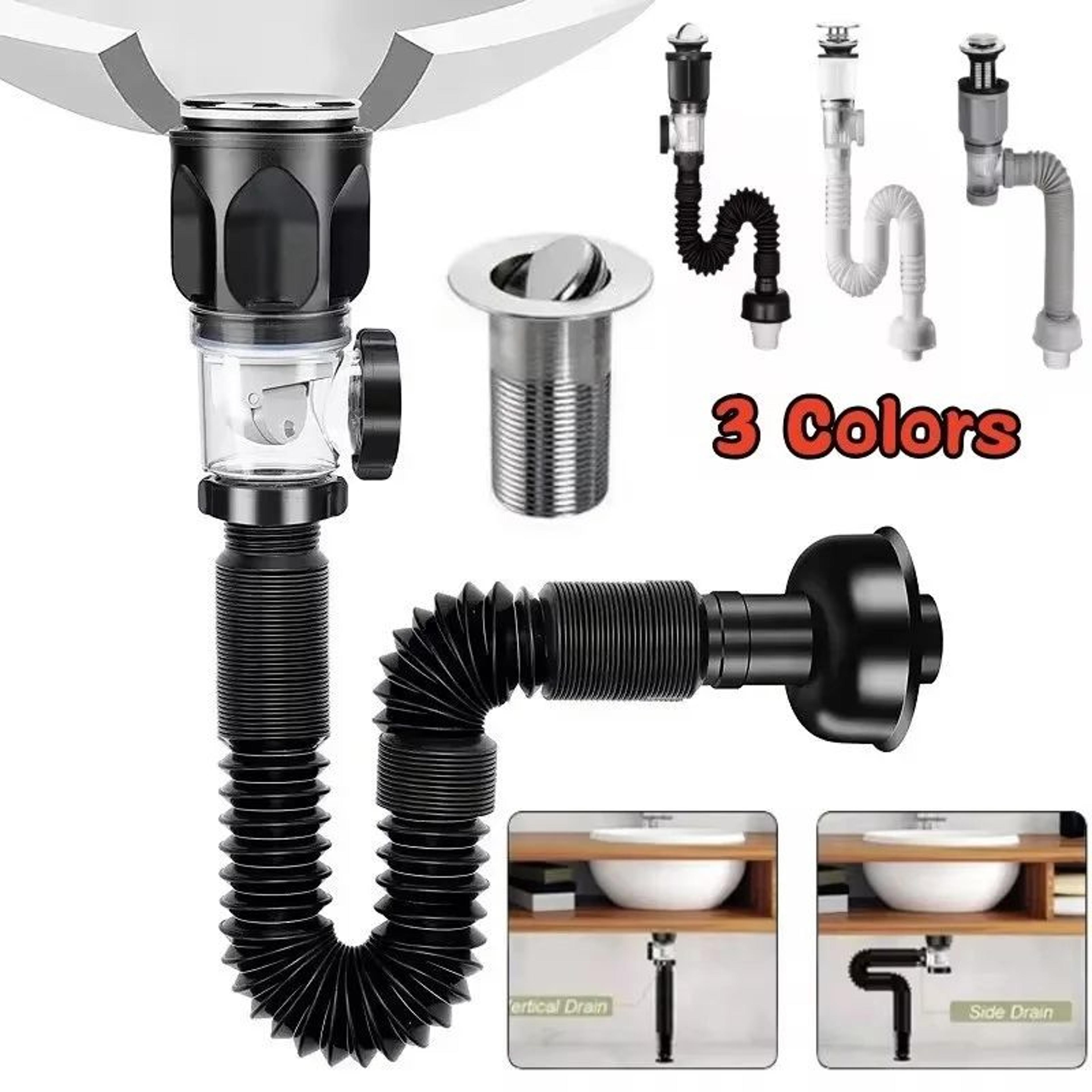 flexible anti-odor sink drain pipe with deodorizing filter