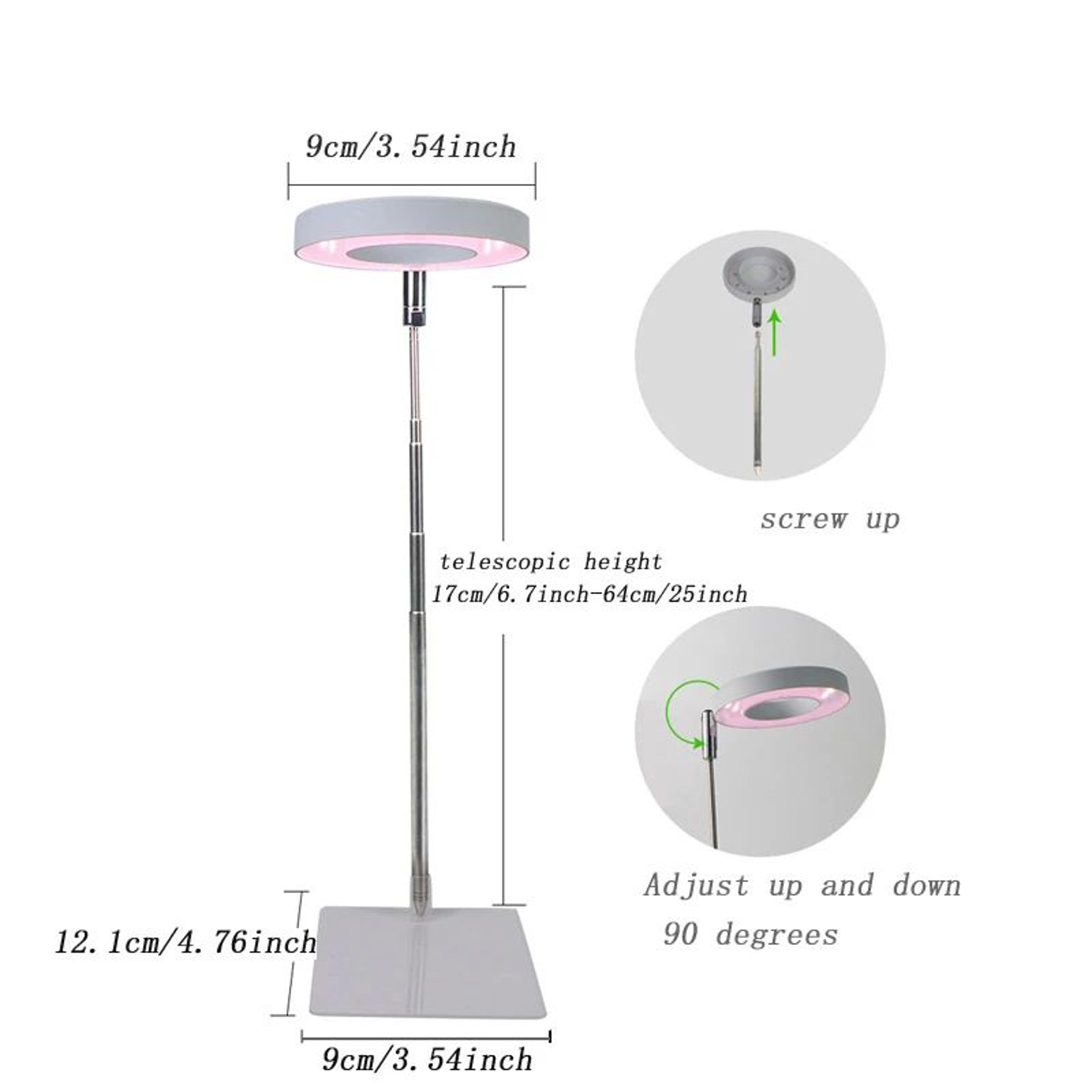 Full Spectrum LED Grow Light For Indoor Plants With Adjustable Stand  4Level Dimming 2