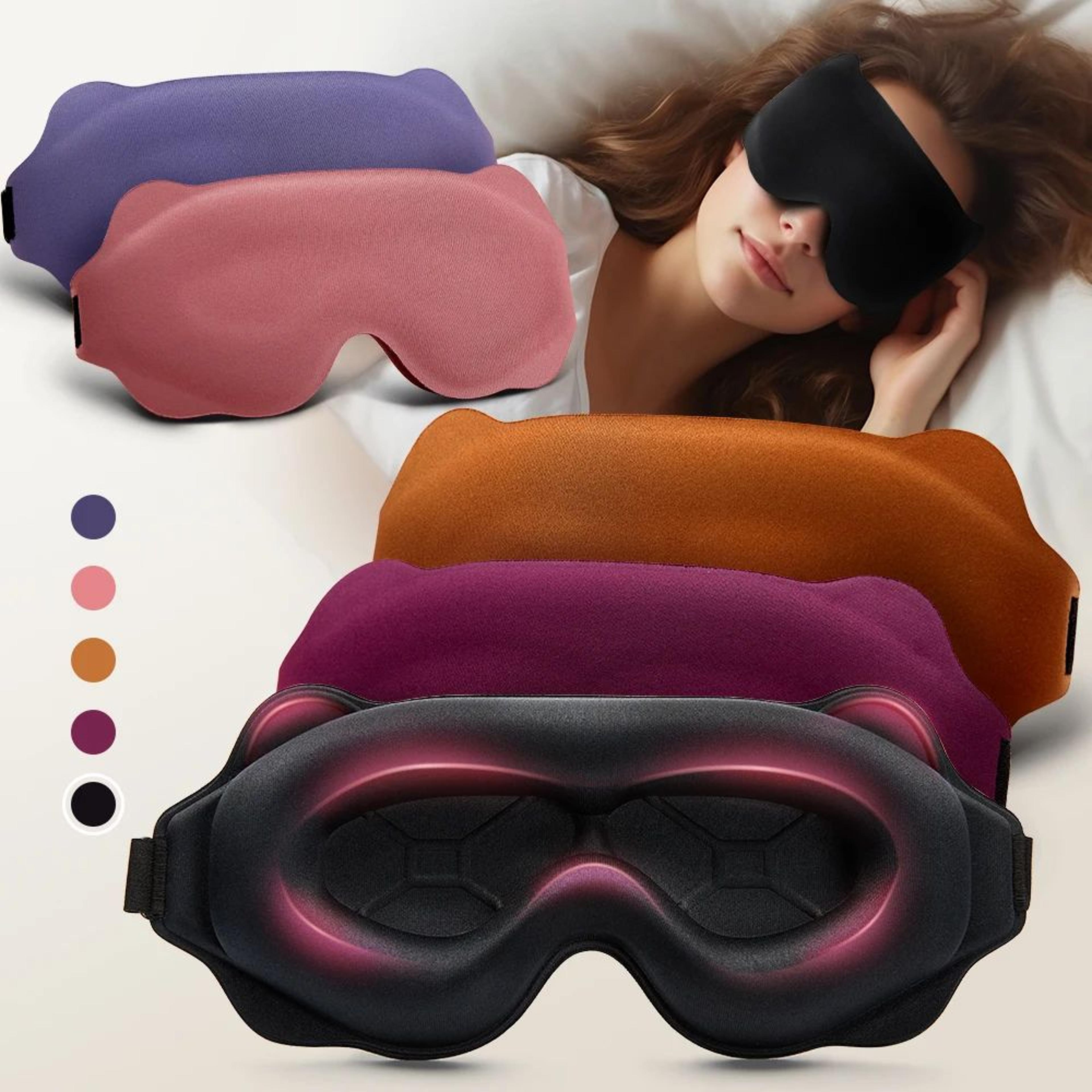 3D Contoured Sleep Mask For Total Blackout Comfort 1