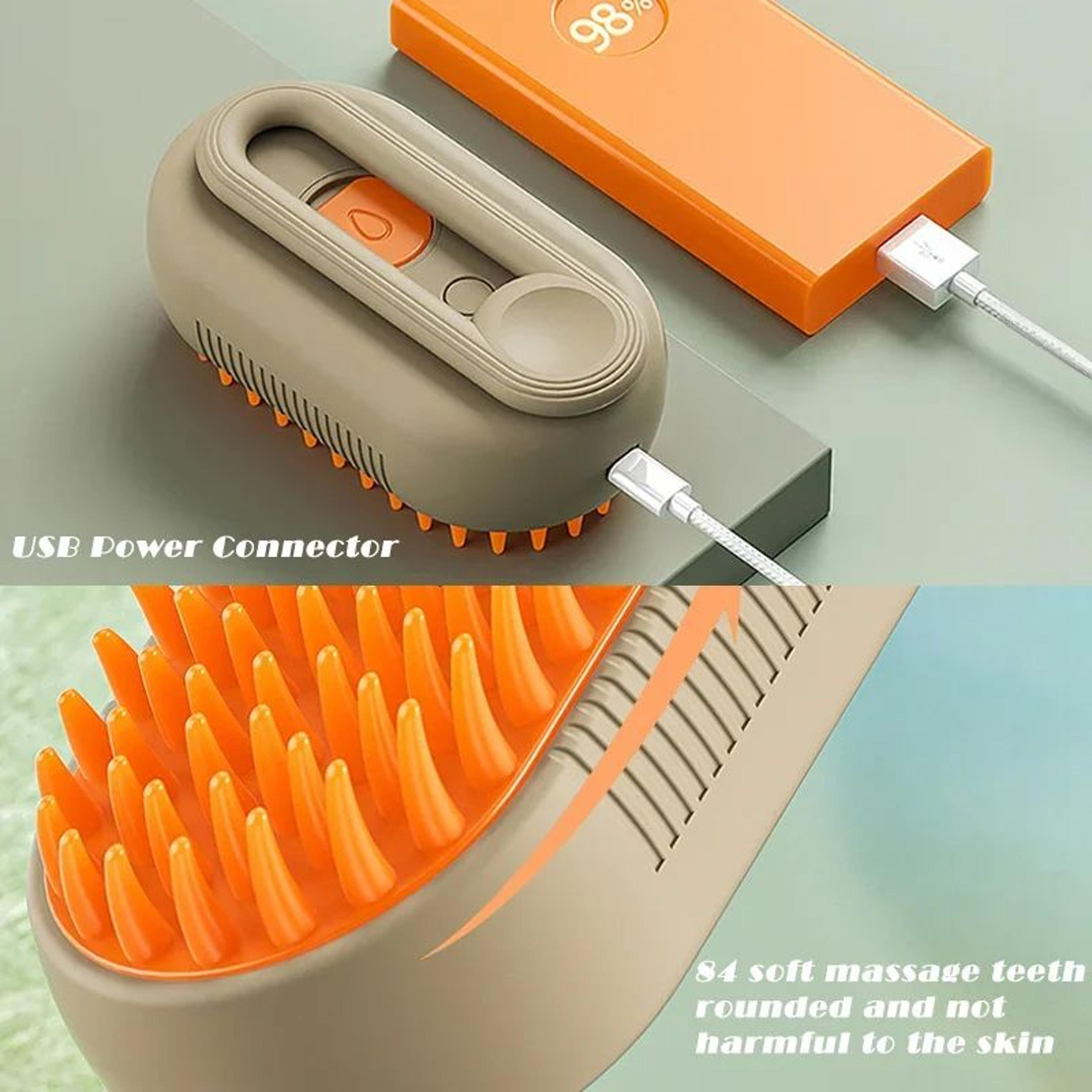 SteamGlow 3in1 Pet Grooming Brush For Cats  Dogs 5
