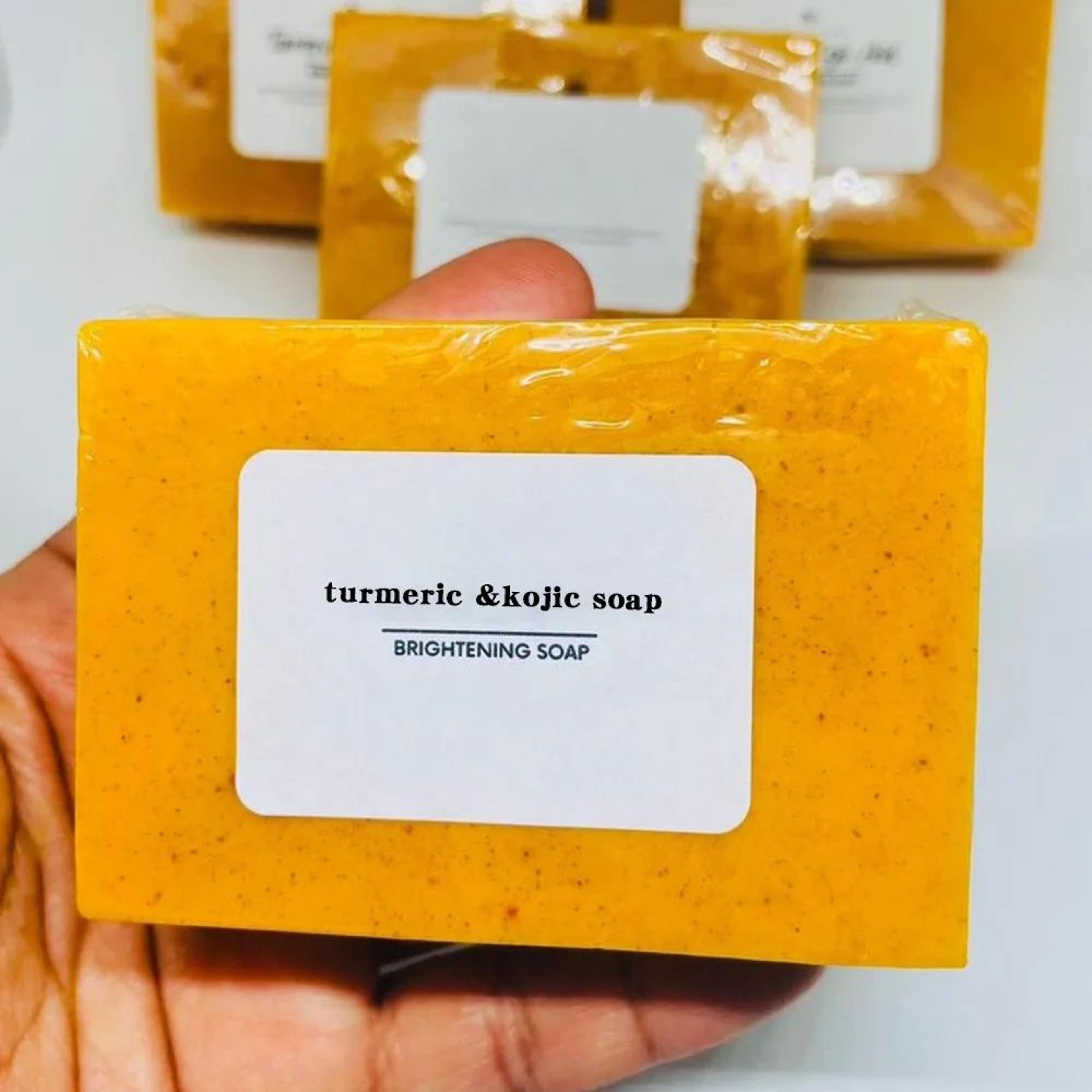 turmeric lemon kojic acid soap for face and body
