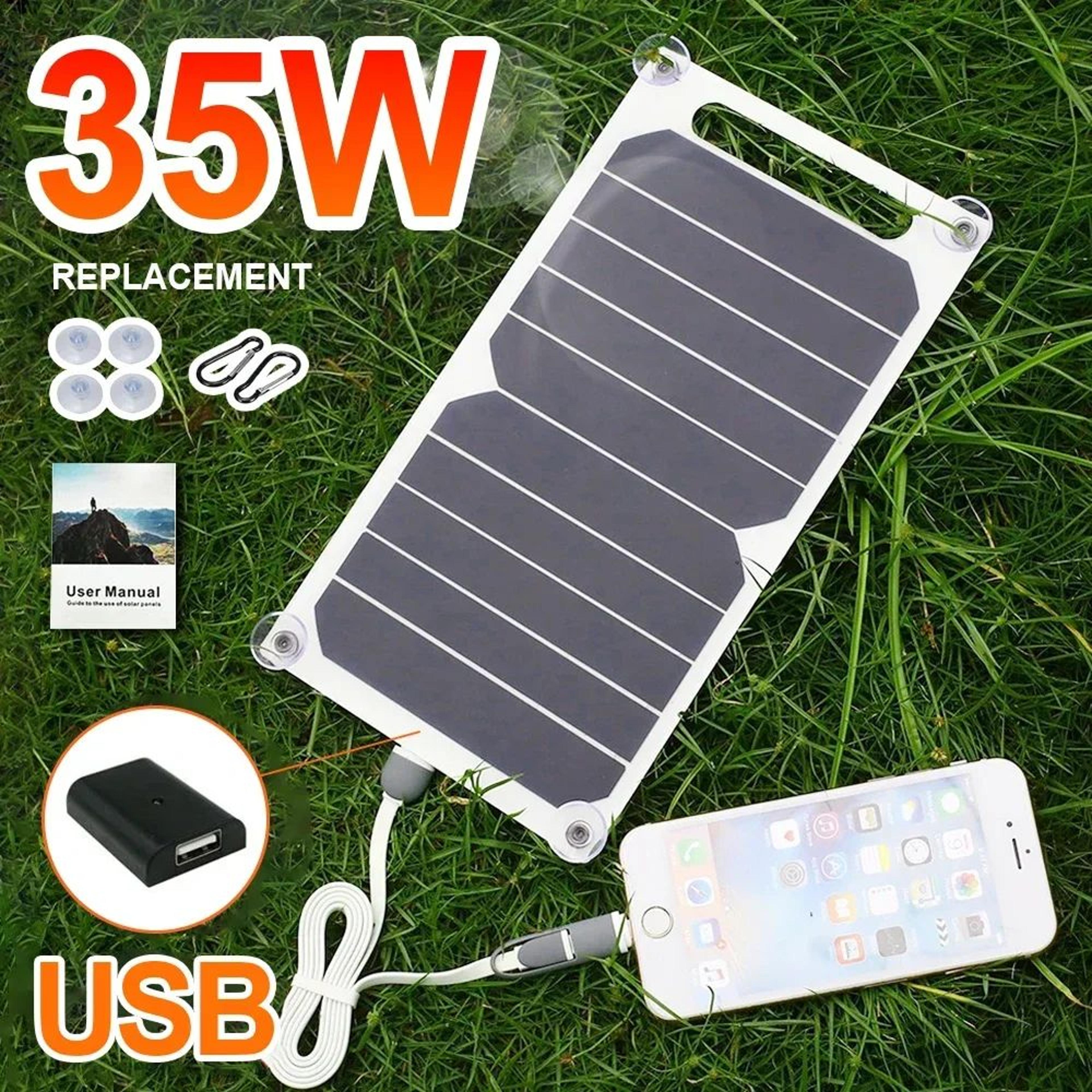 SunPower 35W Portable Solar Panel USB Charger For Camping  Travel 0