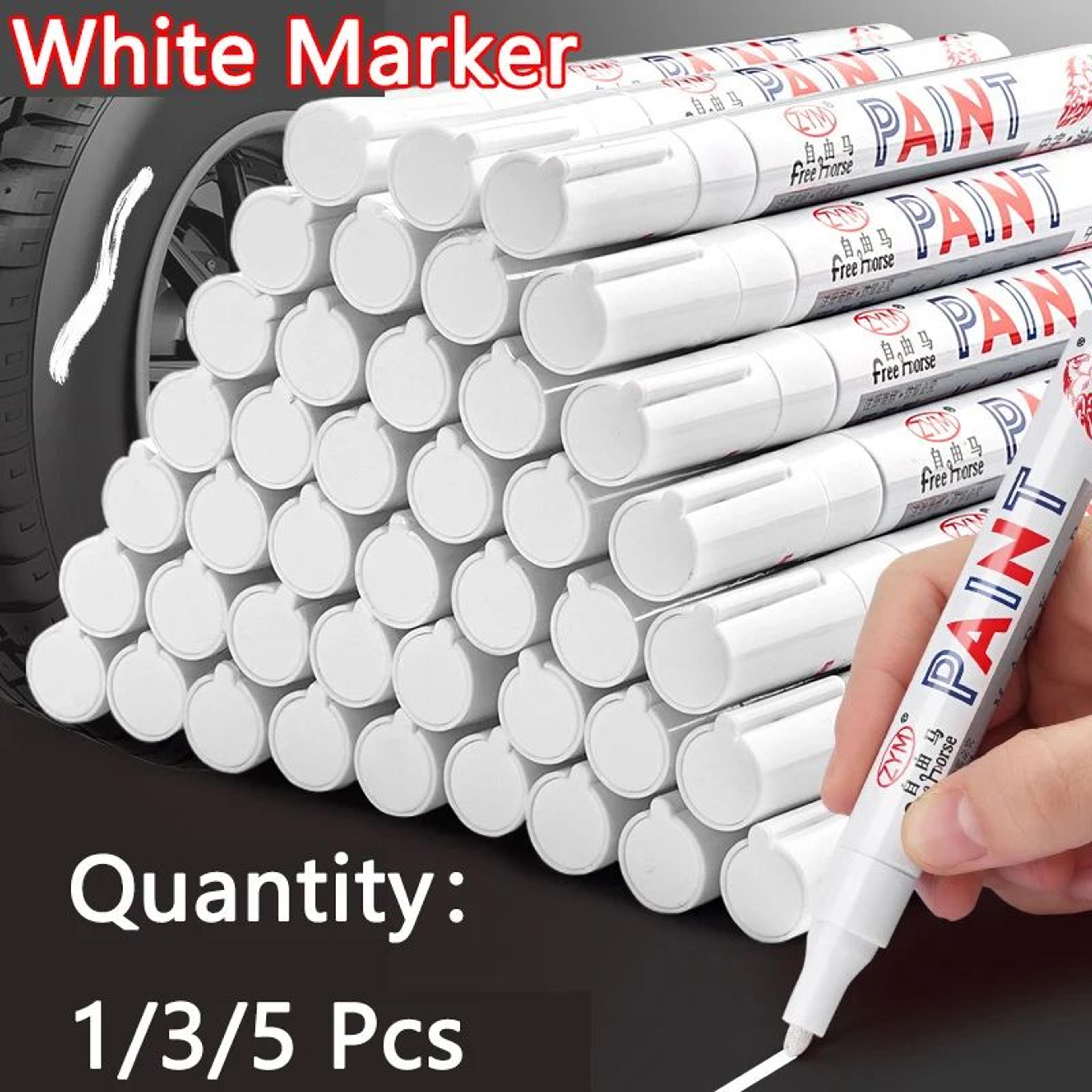 white gel paint marker set for diy art, sketching & waterproof writing