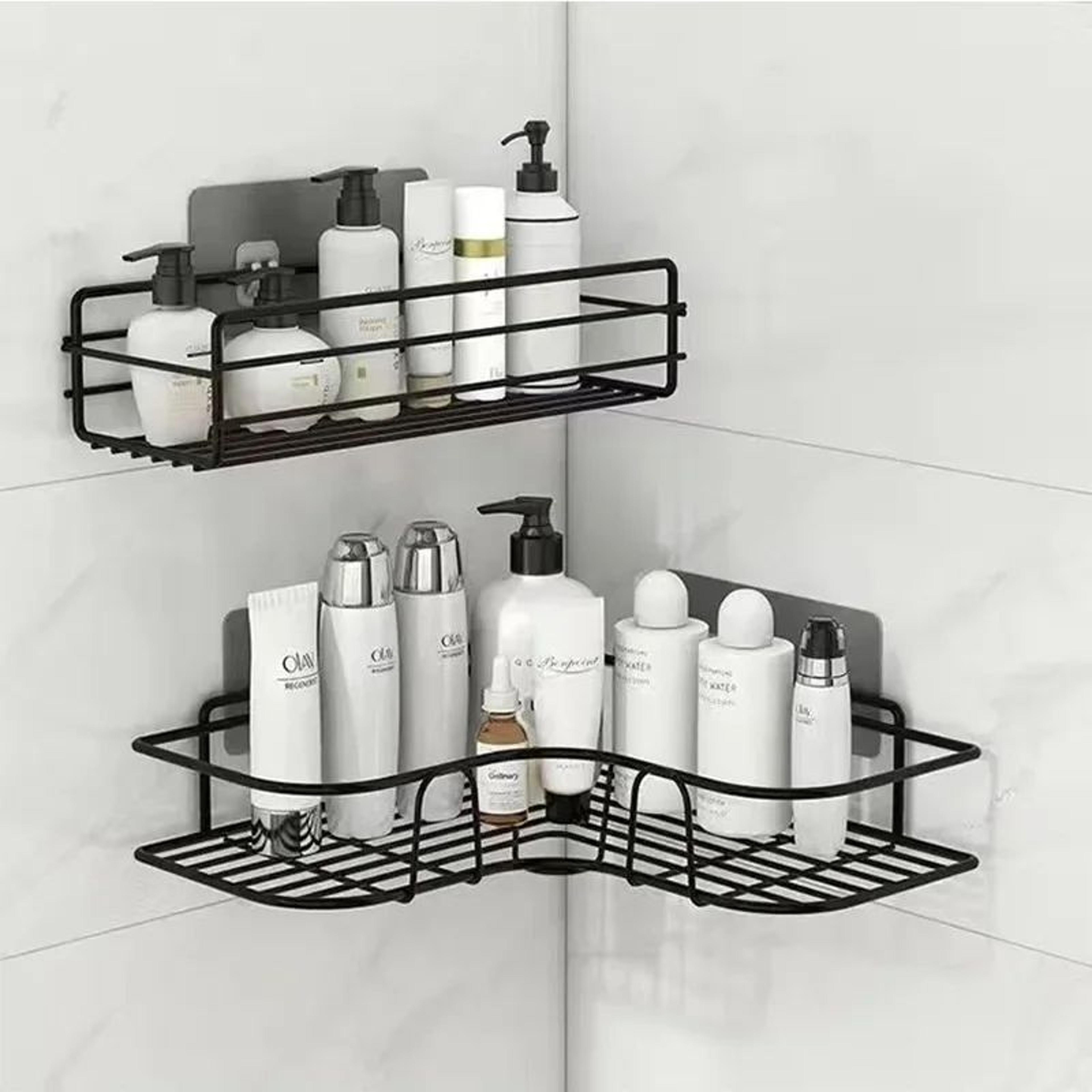 Rustproof Floating Bathroom Wall Shelf Organizer 0