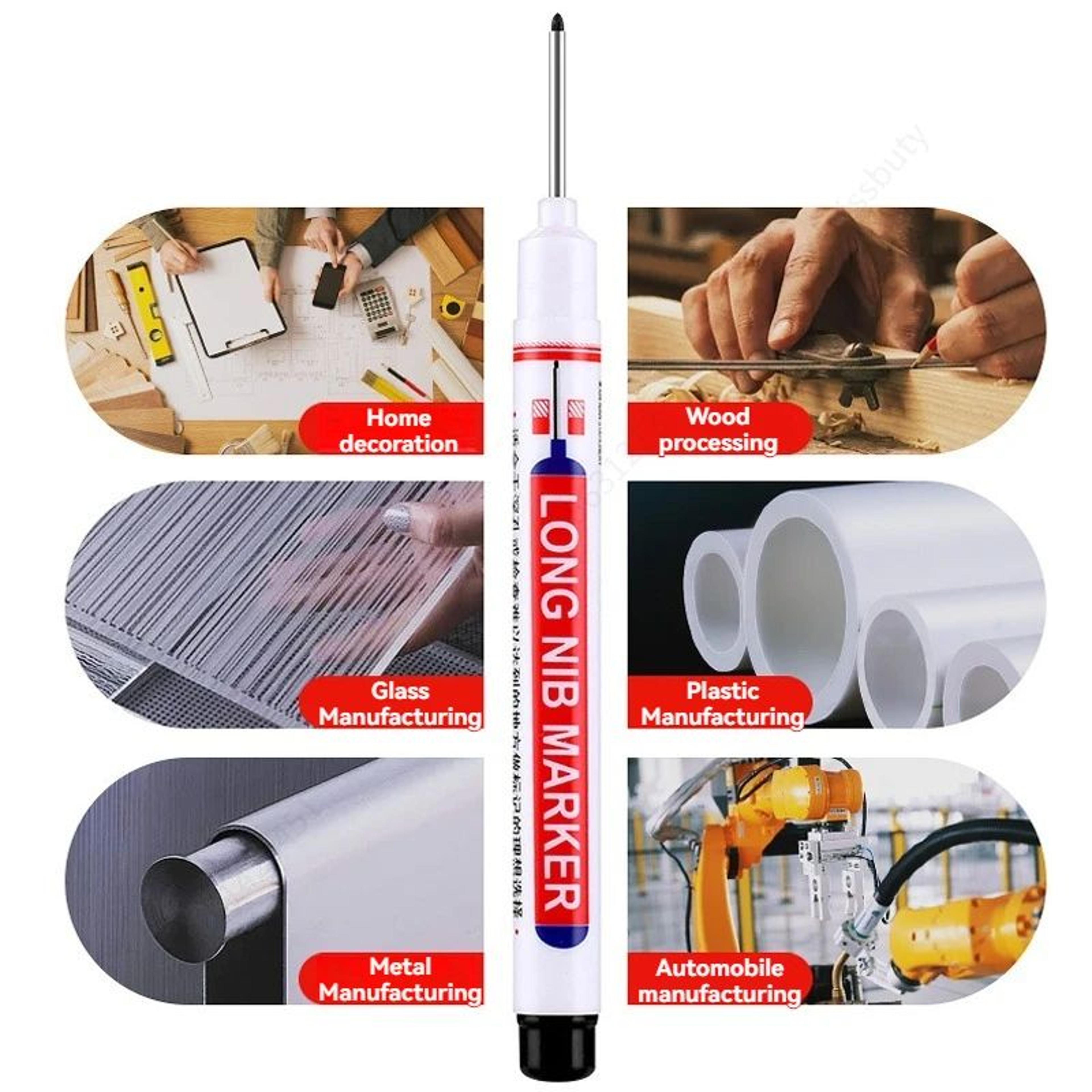 Precision Deep Hole Marker Pen Set For Woodworking  Metal Marking 2