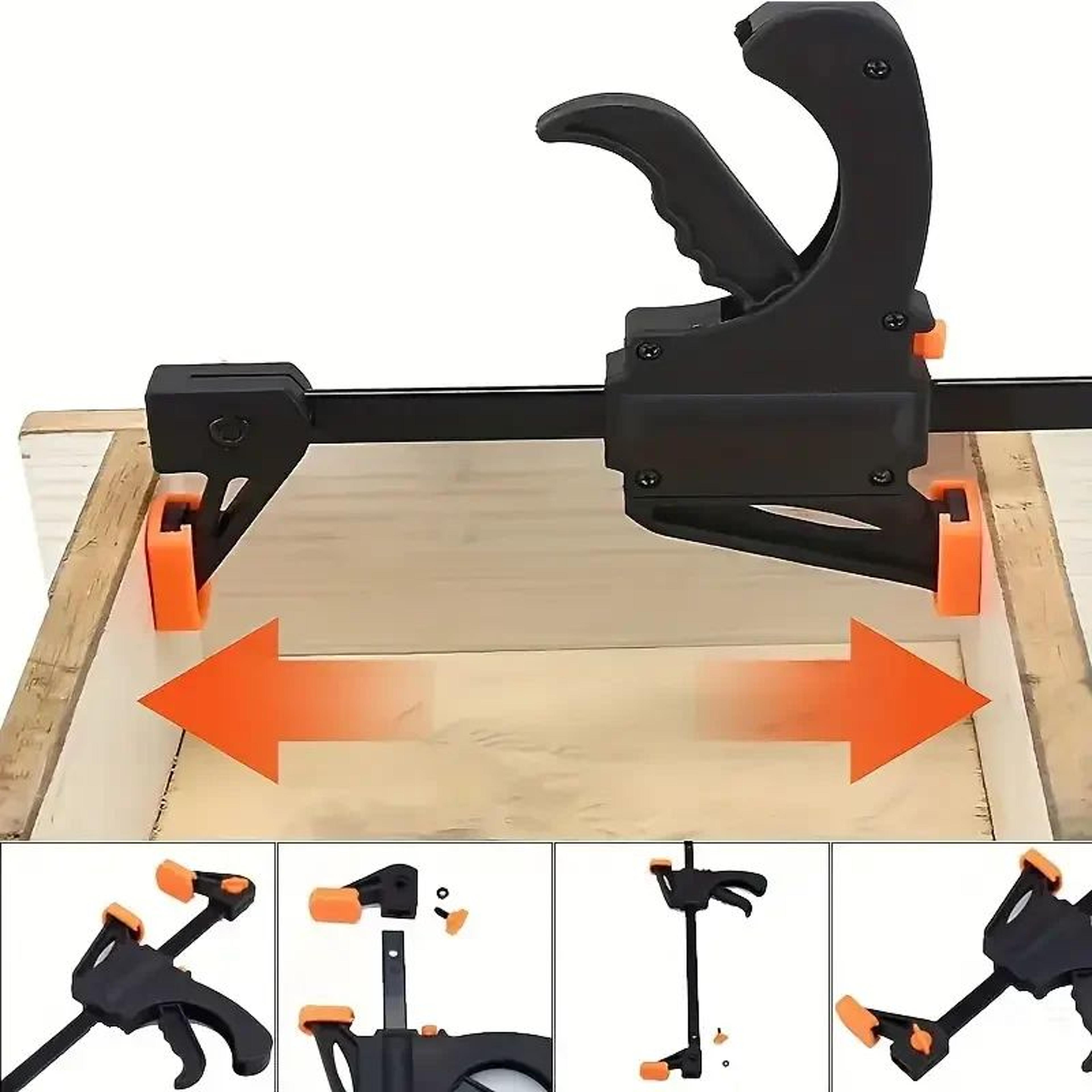 QuickGrip F Clamp Set  HeavyDuty Quick Release Woodworking Clamp Kit 4
