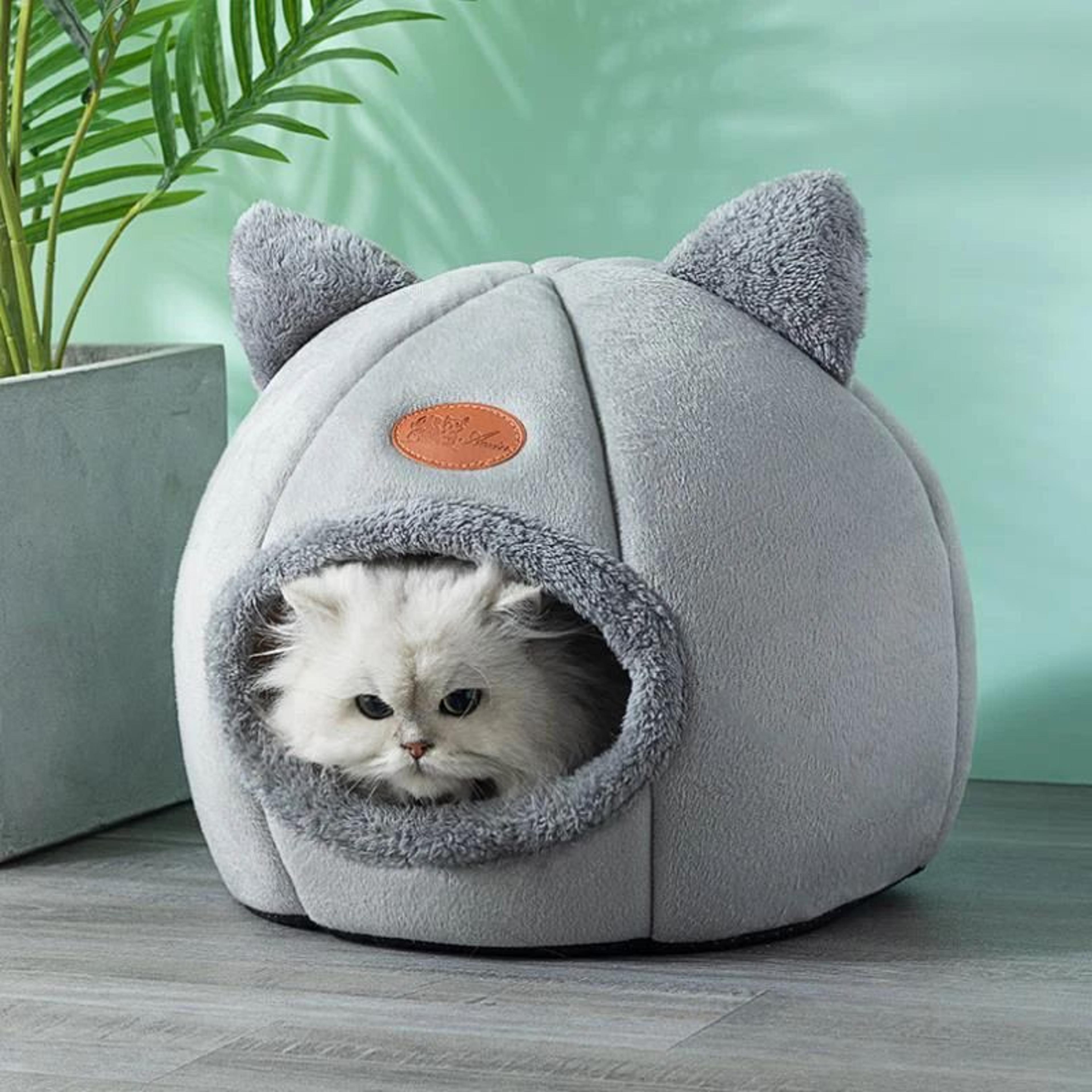 Deep Sleep Cozy Cat Cave Bed For Indoor Cats  Small Dogs 2