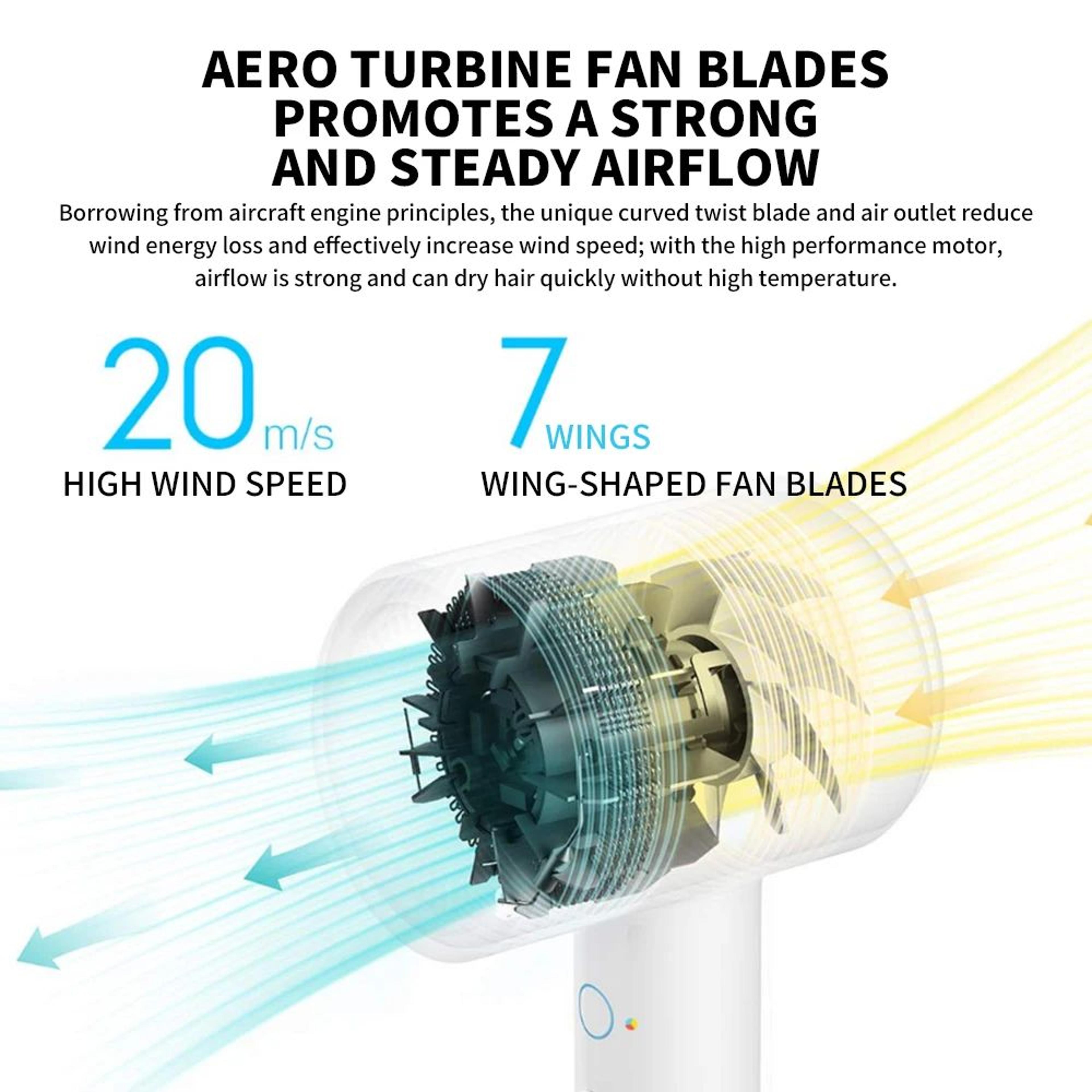 Xiaomi H300 Ionic Hair Dryer  Fast Drying Negative Ion Hair Care For Smooth FrizzFree Styling 2