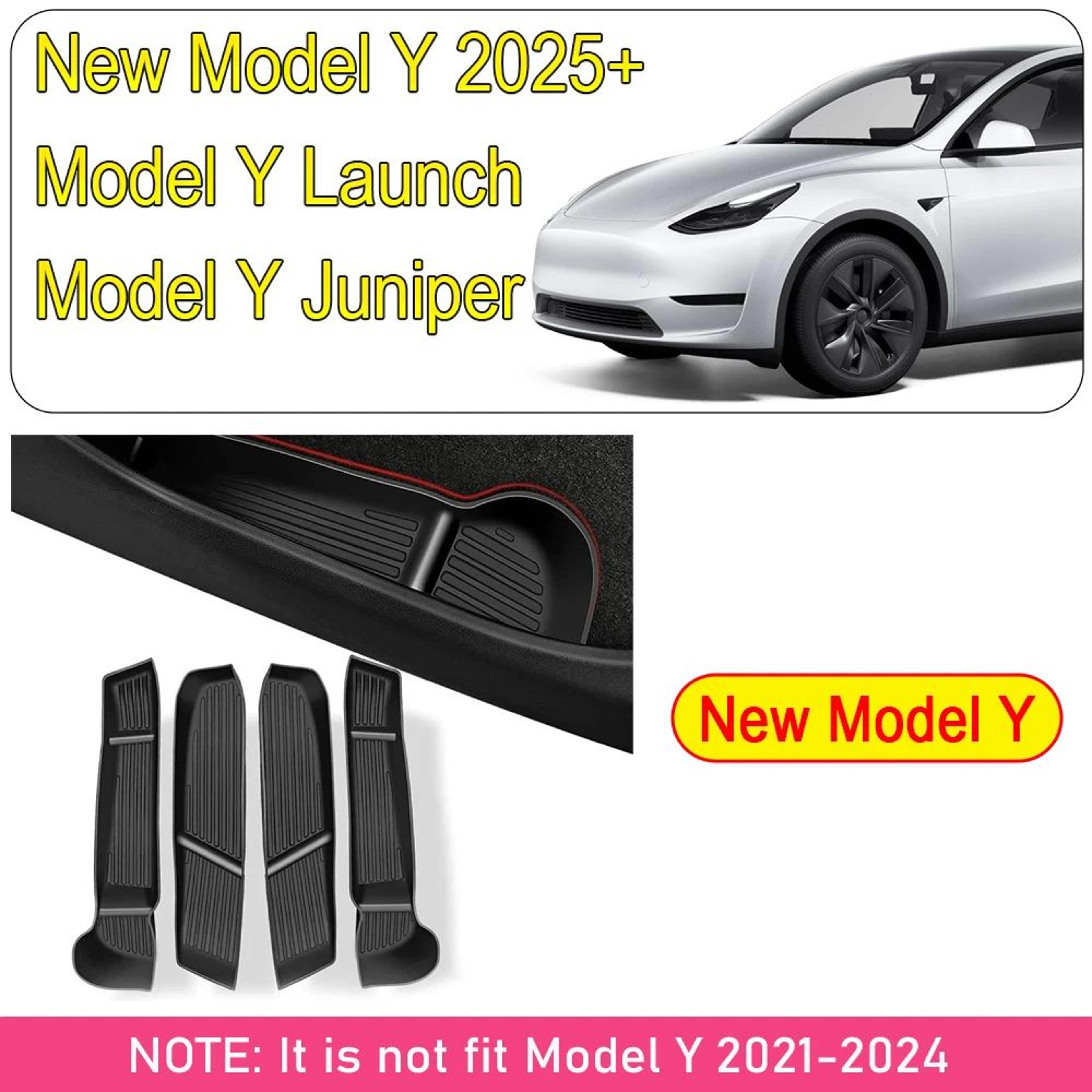 Tesla Model Y Juniper Door Handle Storage Organizer Set 7