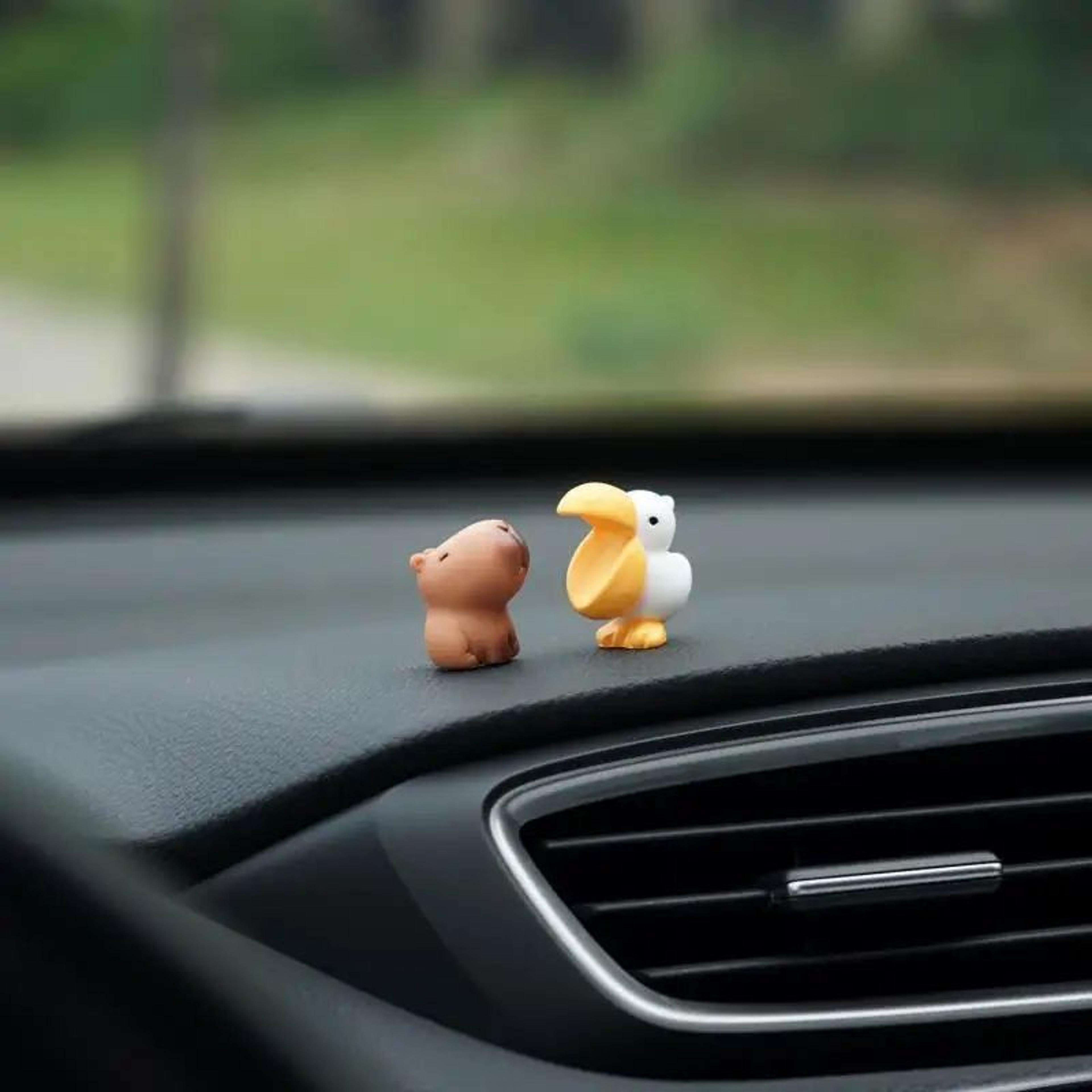 Cute Capybara Duck Dashboard Ornament For Fun Car Interior Decor 4