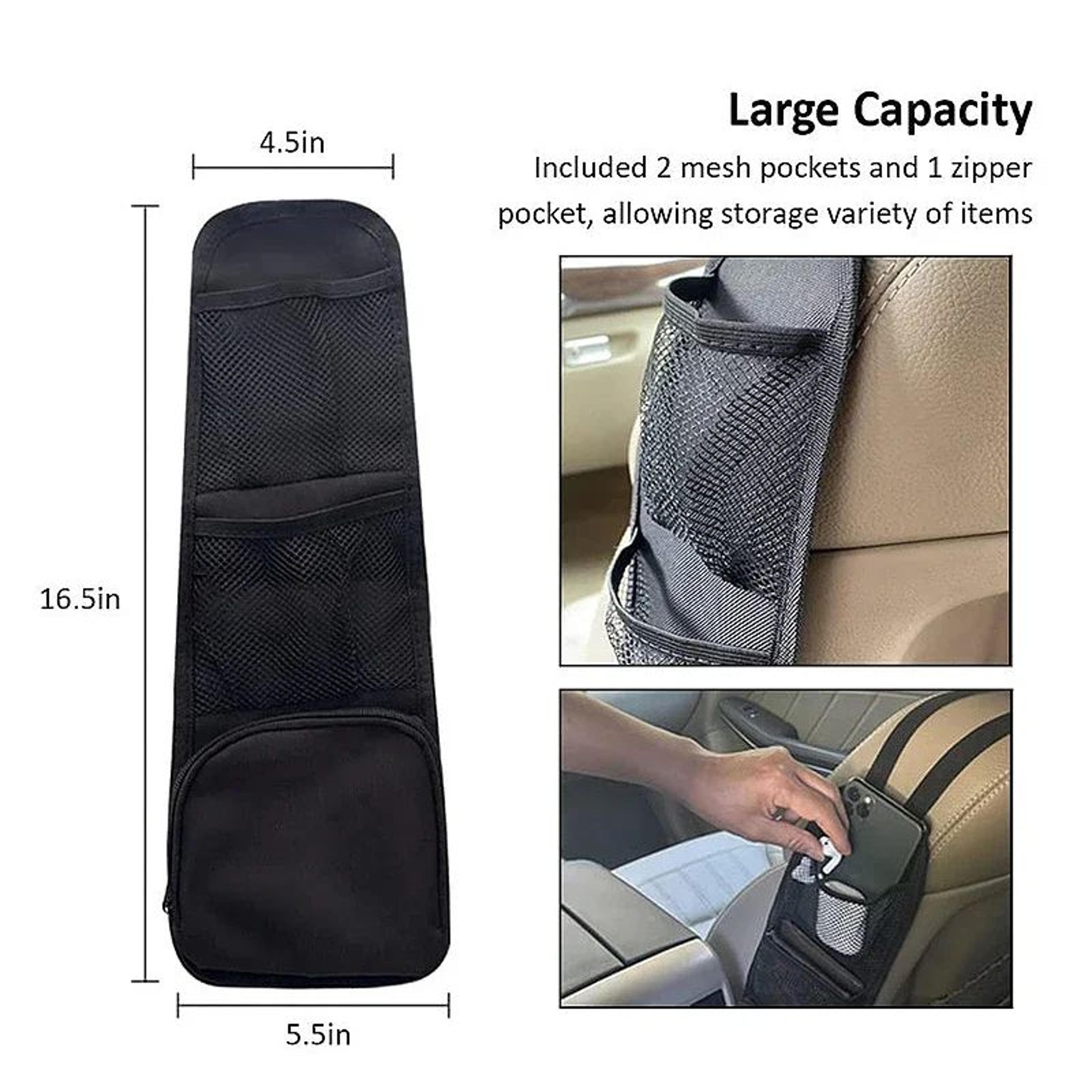MultiPocket Car Seat Organizer With Drink Holder 4