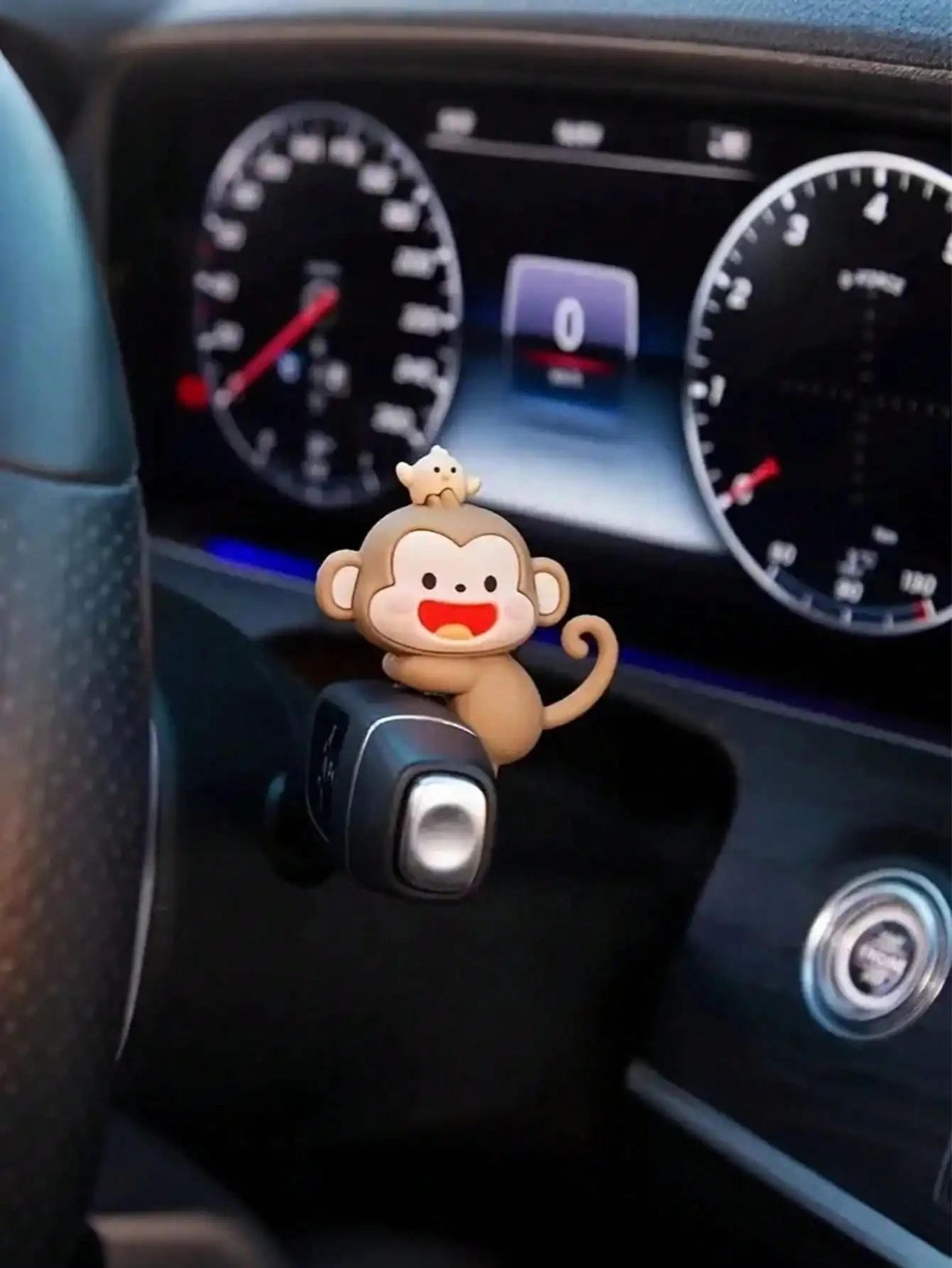 Adorable Mini Monkey Car Ornament For Rearview Mirror And Dashboard 3
