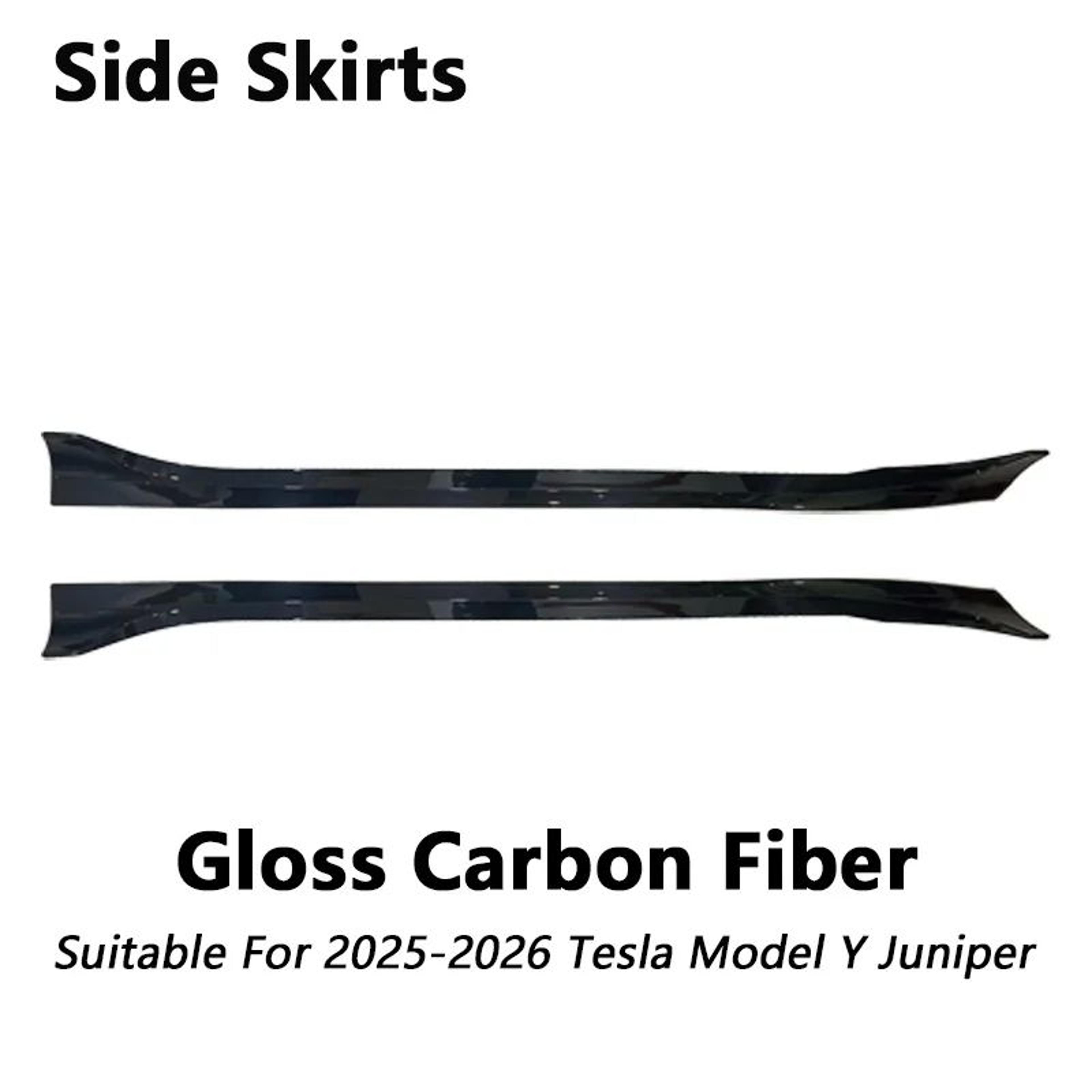 Tesla Model Y Juniper Gloss Black Aero Body Kit With Front Lip  Side Skirts 13