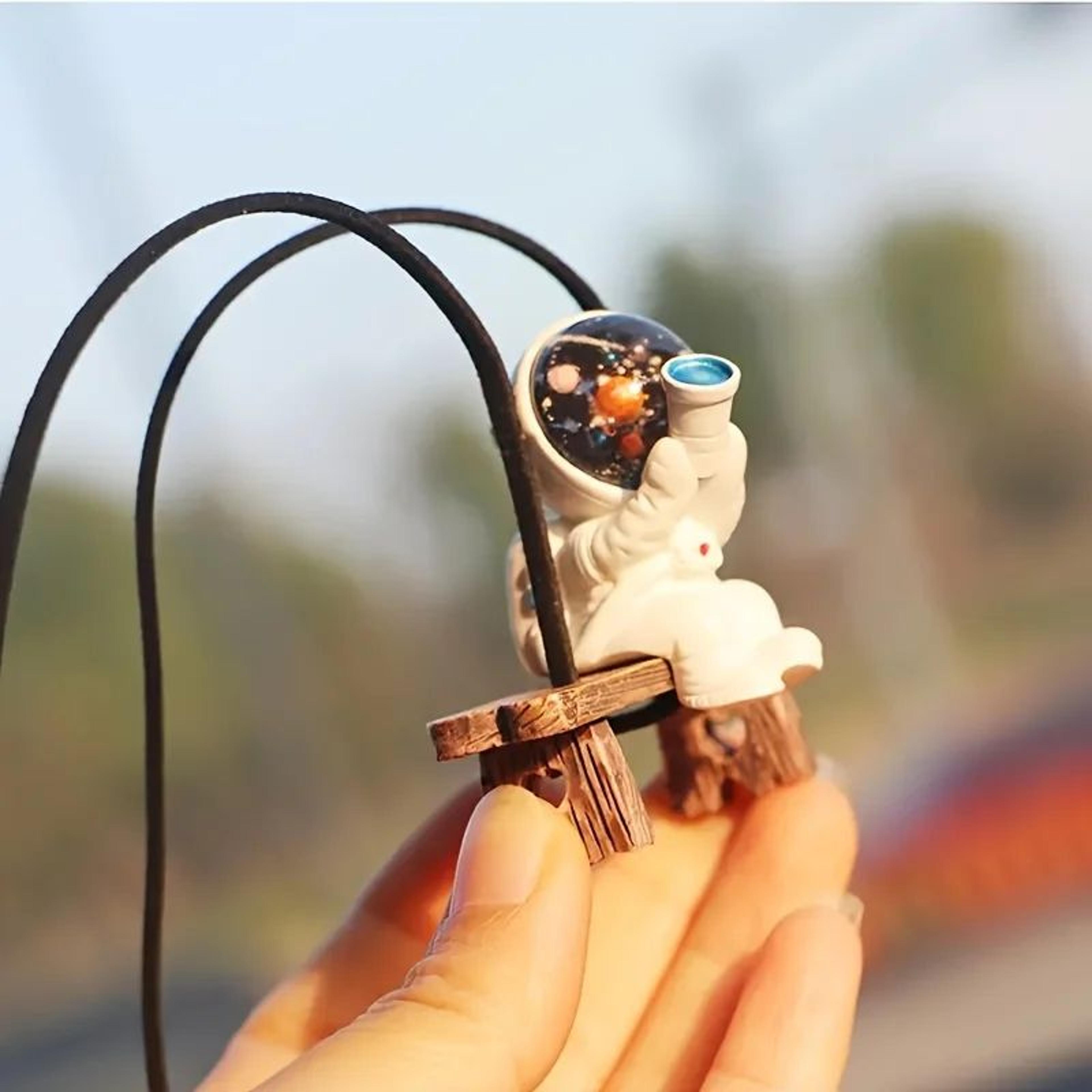 Astronaut Rearview Mirror Car Pendant Decor 1