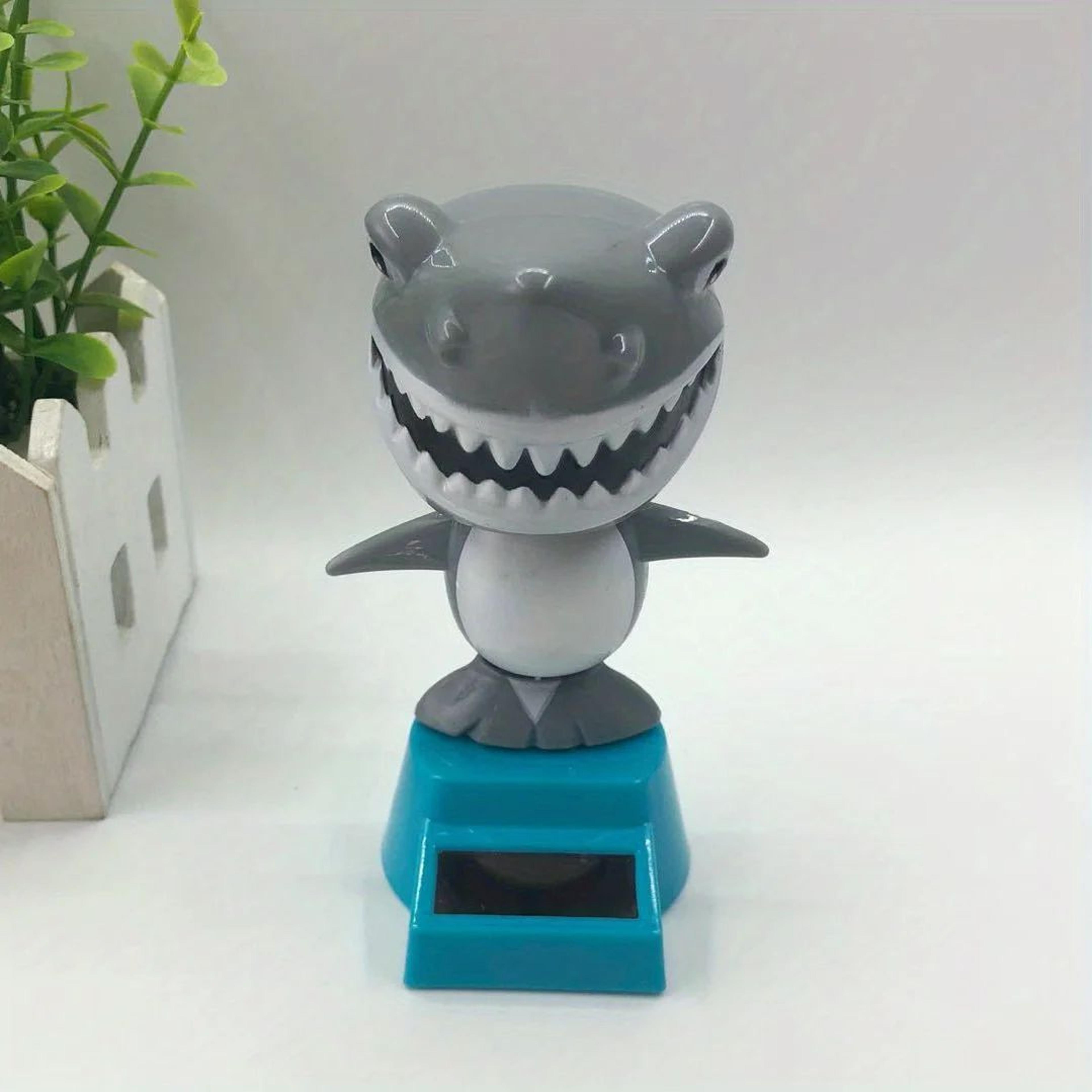 Solar Shark Bobblehead Car Dashboard Decor 6
