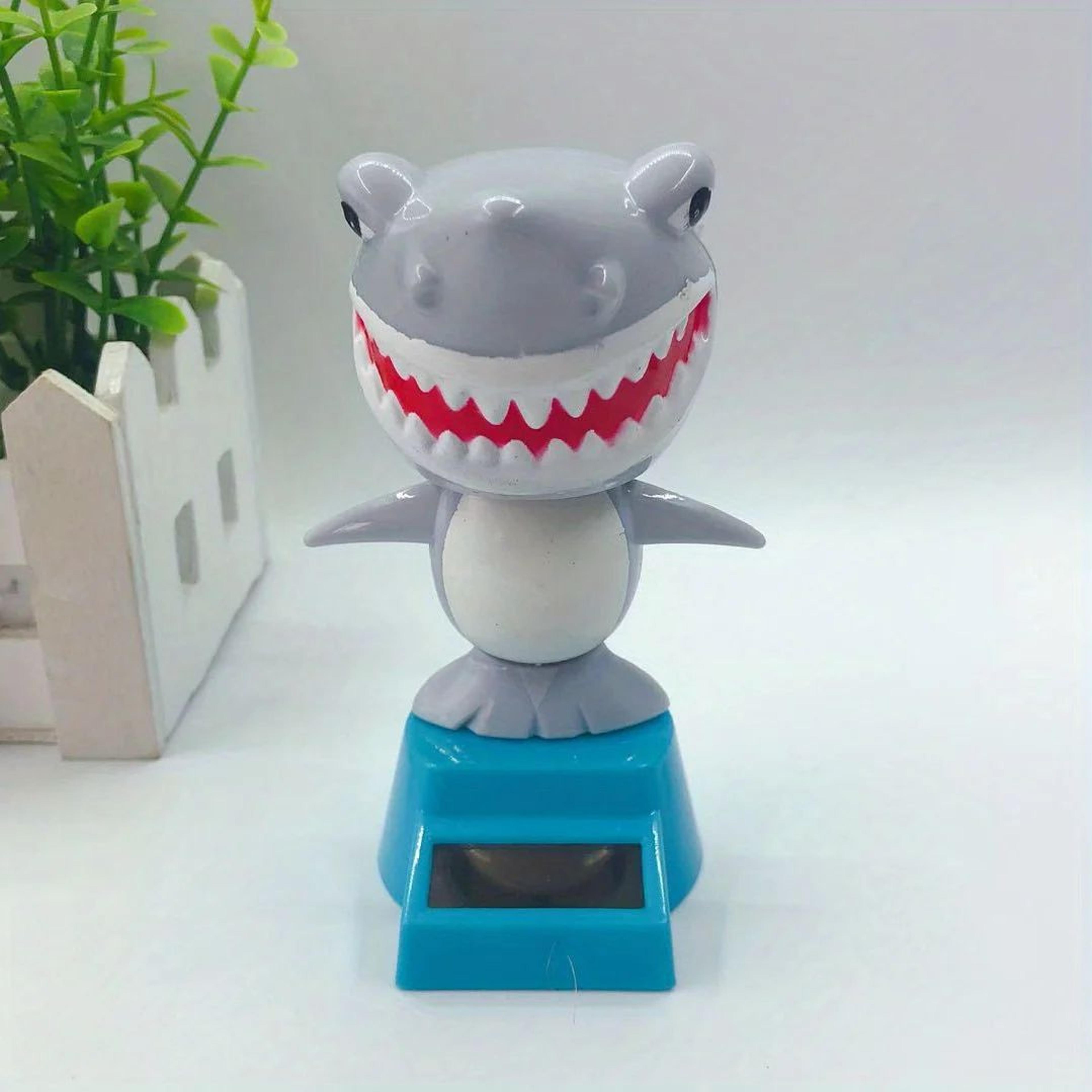 Solar Shark Bobblehead Car Dashboard Decor 8