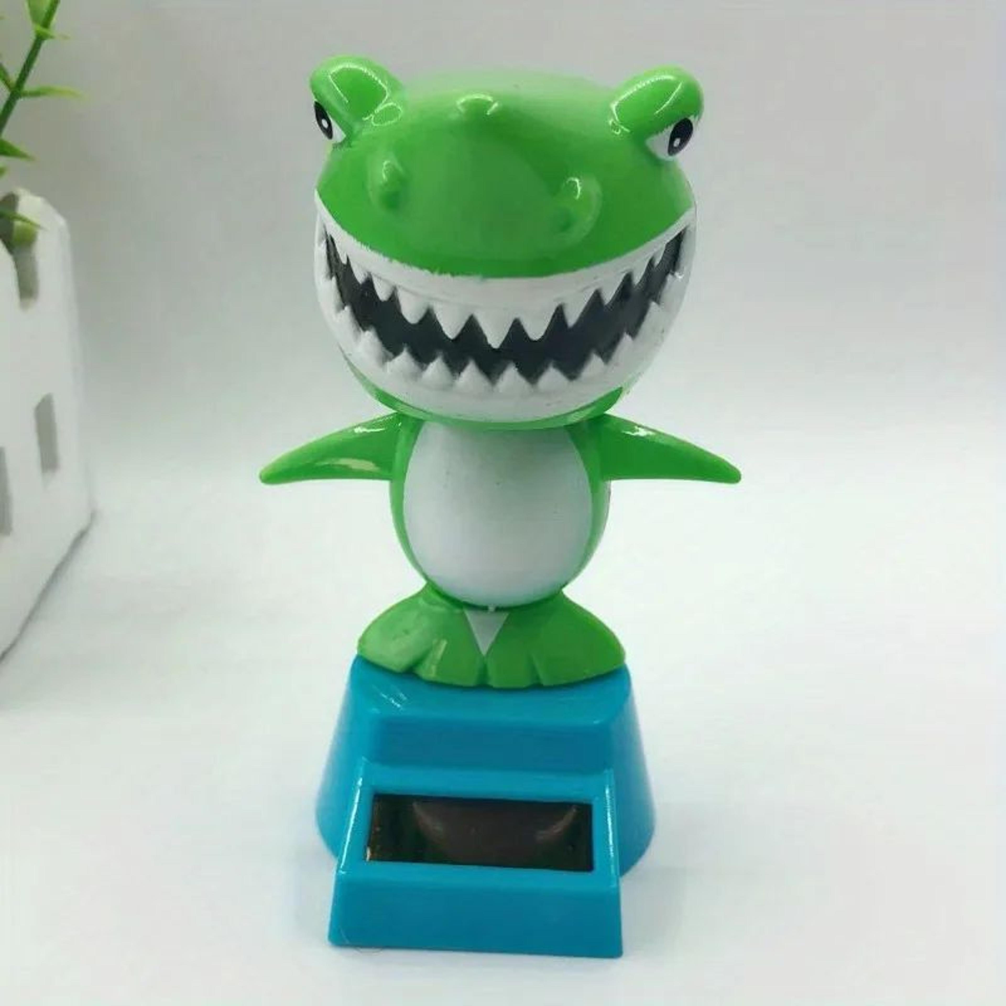 Solar Shark Bobblehead Car Dashboard Decor 9