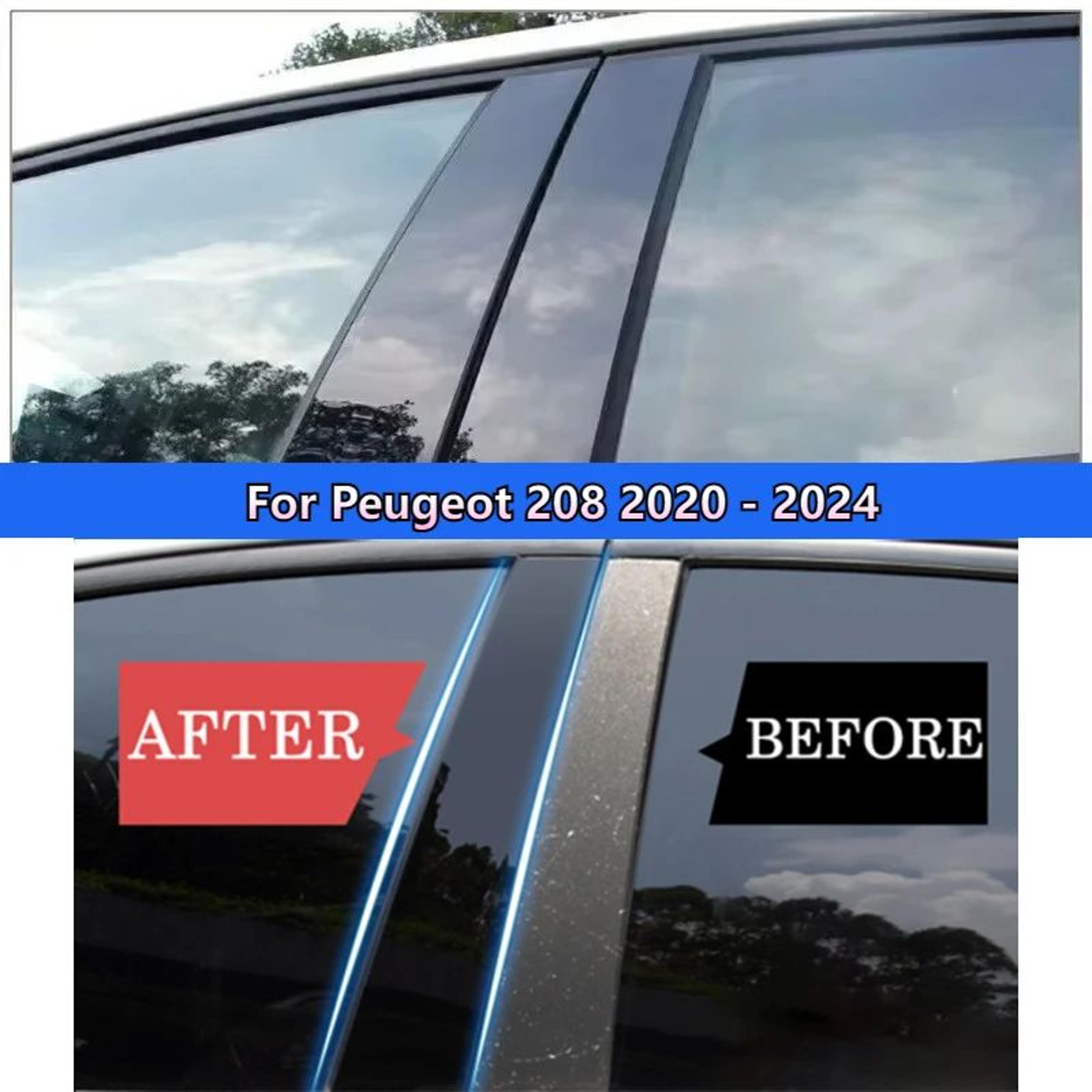 Glossy Car Pillar Post Stickers For Peugeot  Citroen Window Trim 1