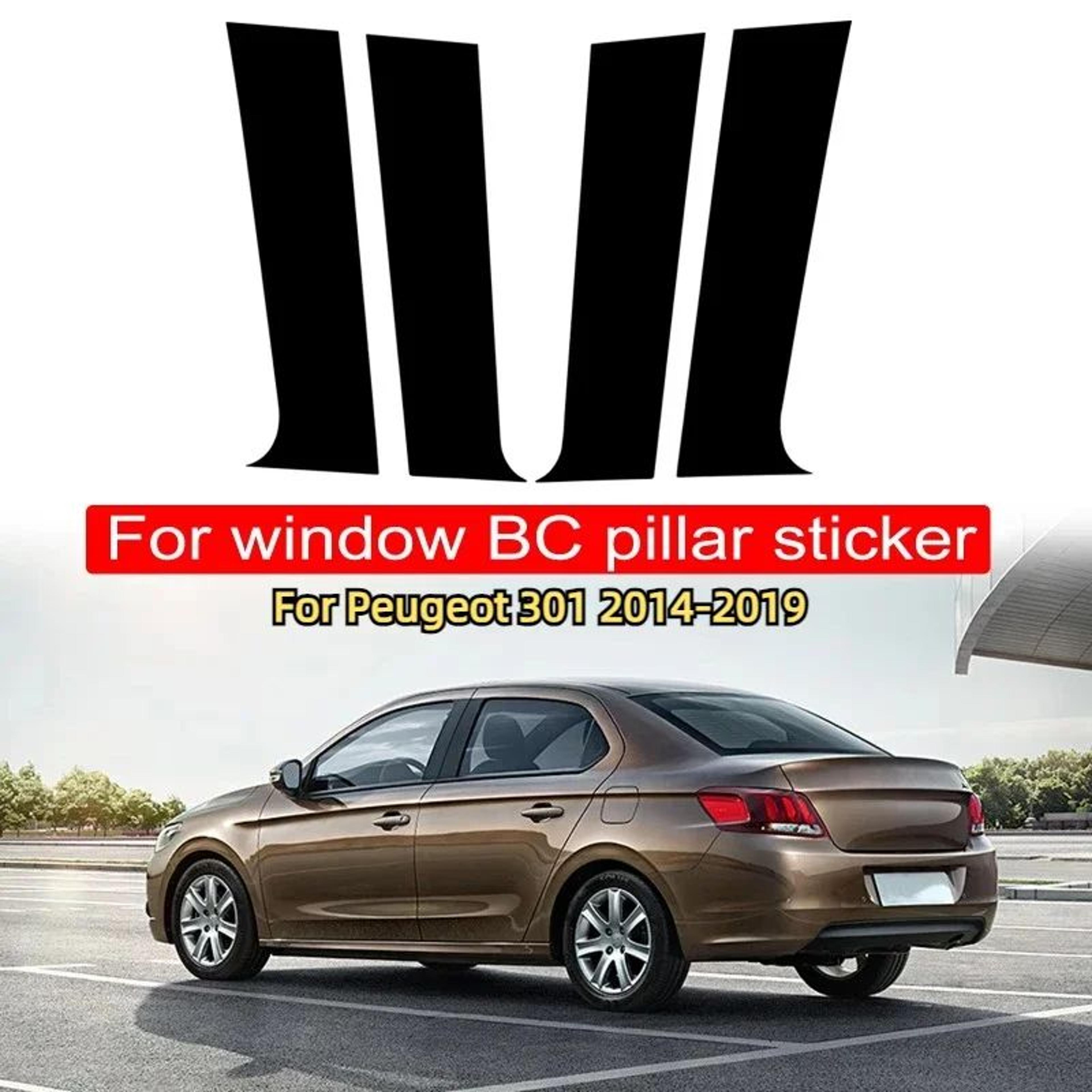 Glossy Car Pillar Post Stickers For Peugeot  Citroen Window Trim 2