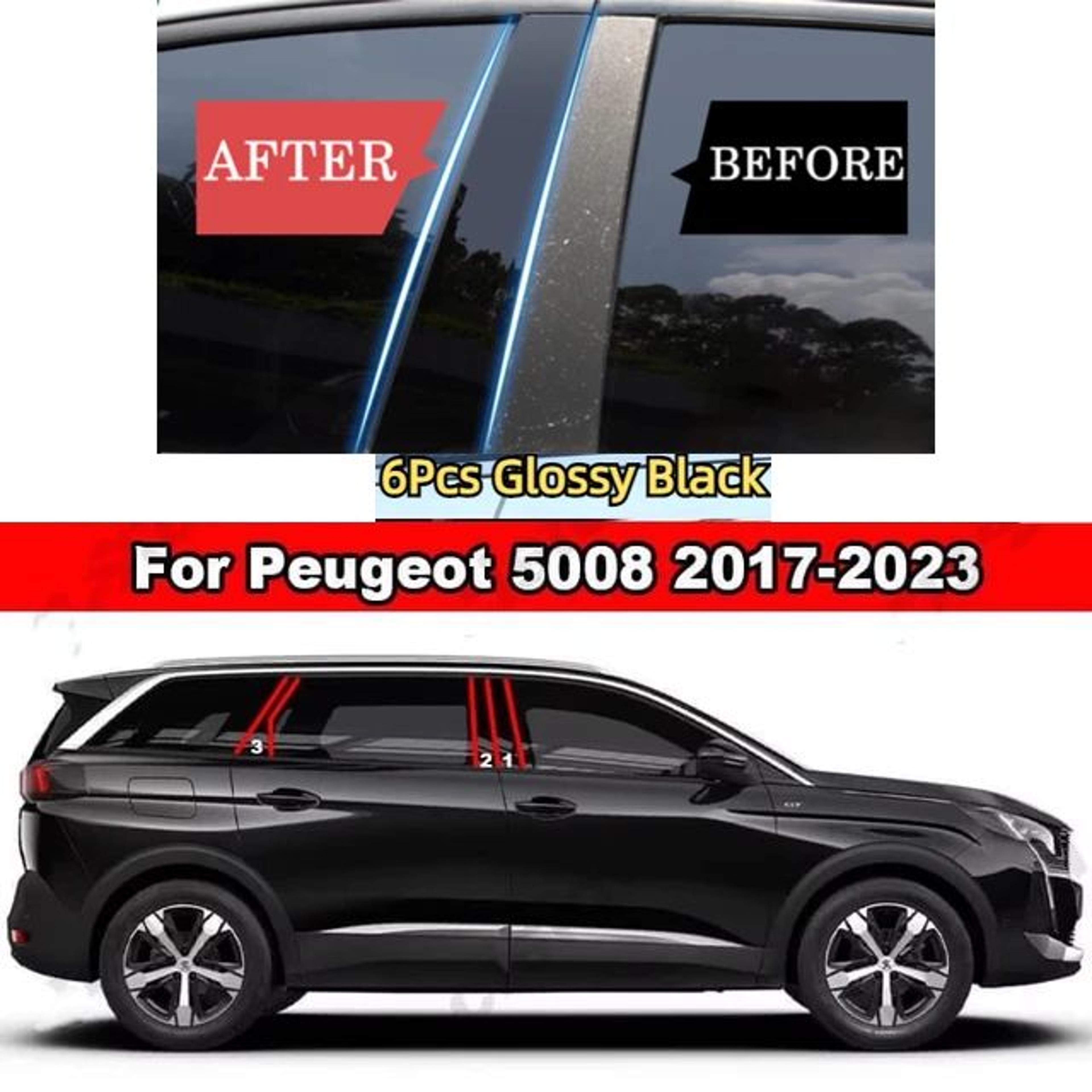 Glossy Car Pillar Post Stickers For Peugeot  Citroen Window Trim 7
