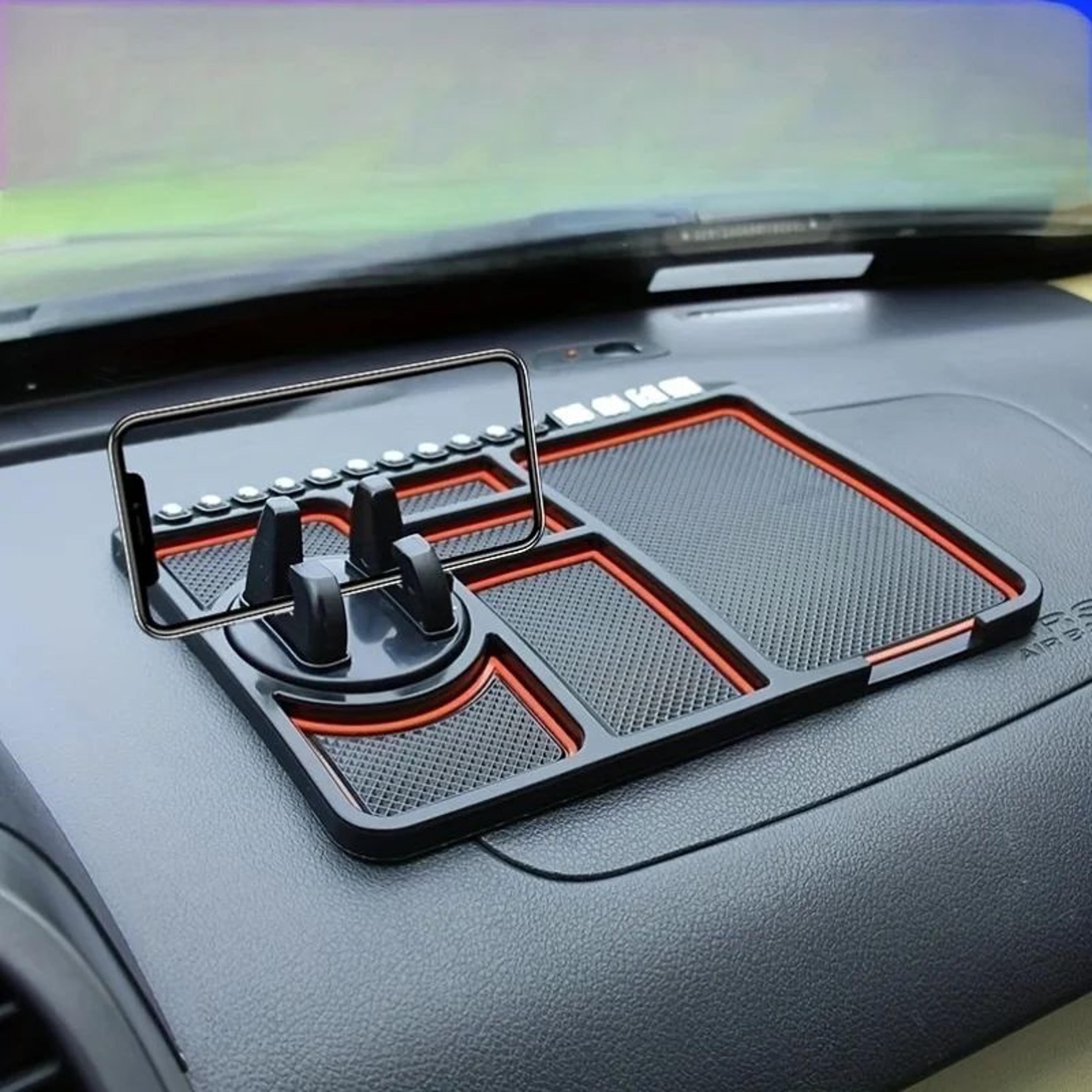 AllinOne Car Dashboard Pad With Phone Stand And Parking Number Display 0