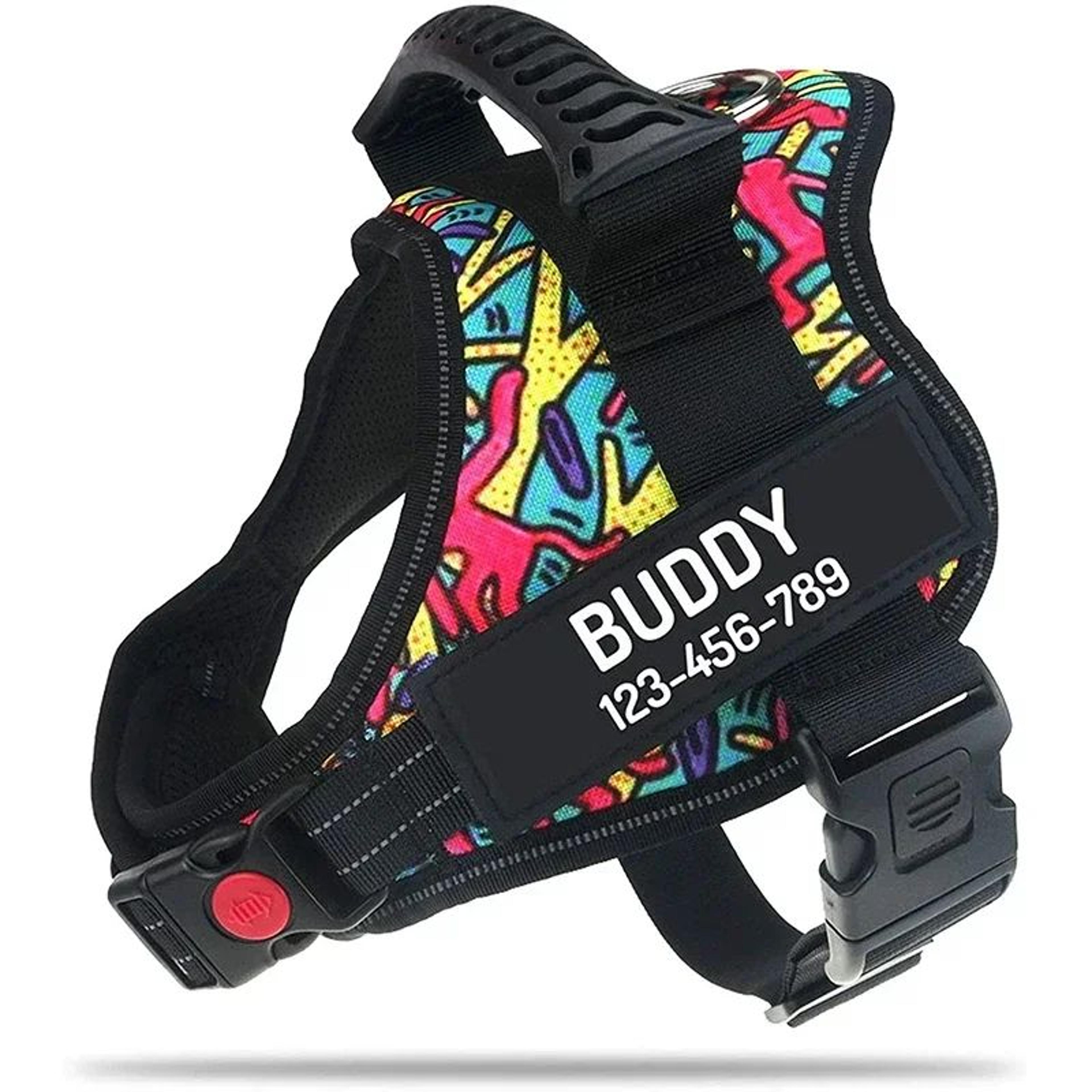 Personalized Adjustable Nylon Dog Vest Harness 15