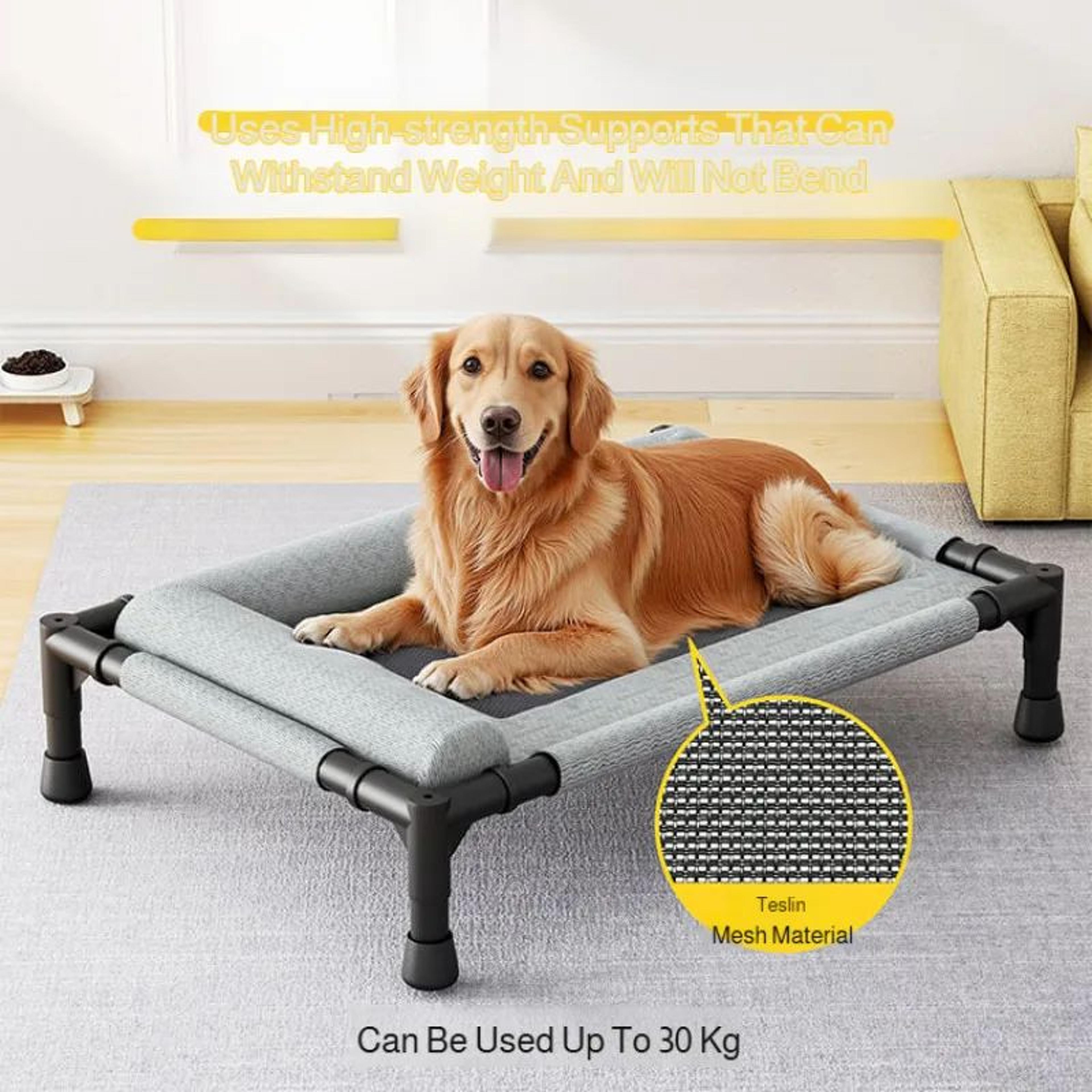 Cooling Elevated Dog Bed With Breathable Mesh Pet Bed Support 2
