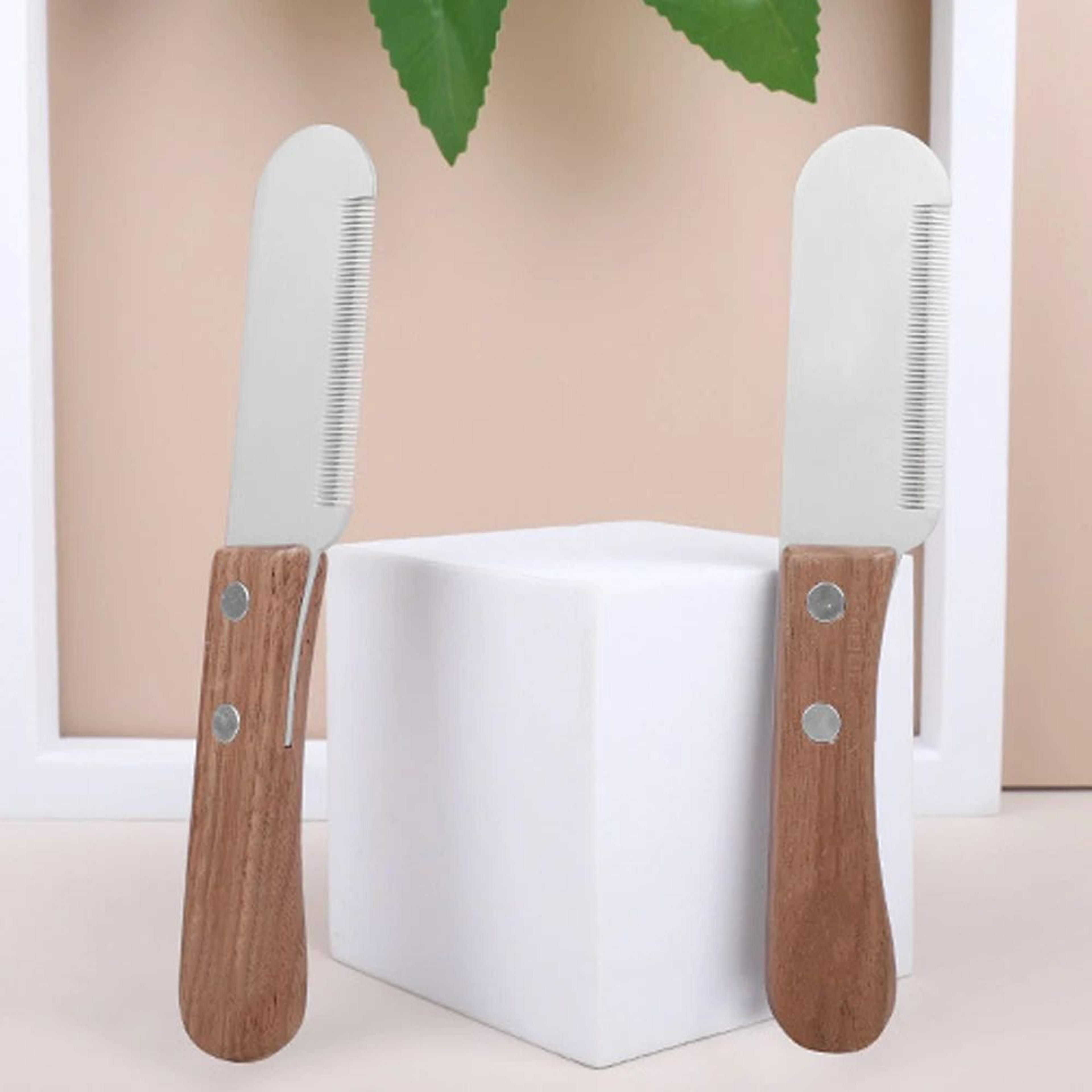 Professional Dog Stripping Knife With Wooden Handle 4