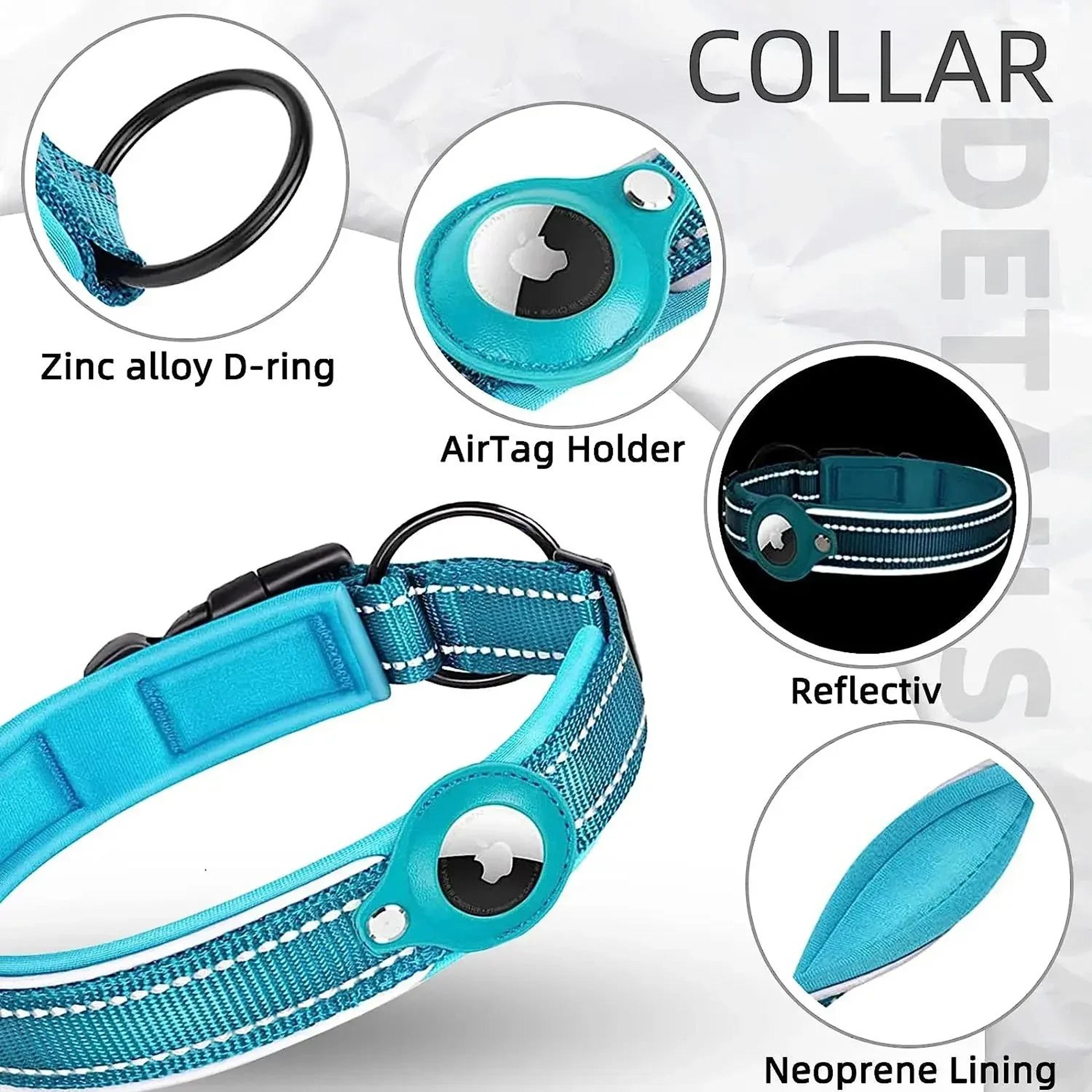 Reflective Waterproof AirTag Dog Collar For Cats  Dogs 2