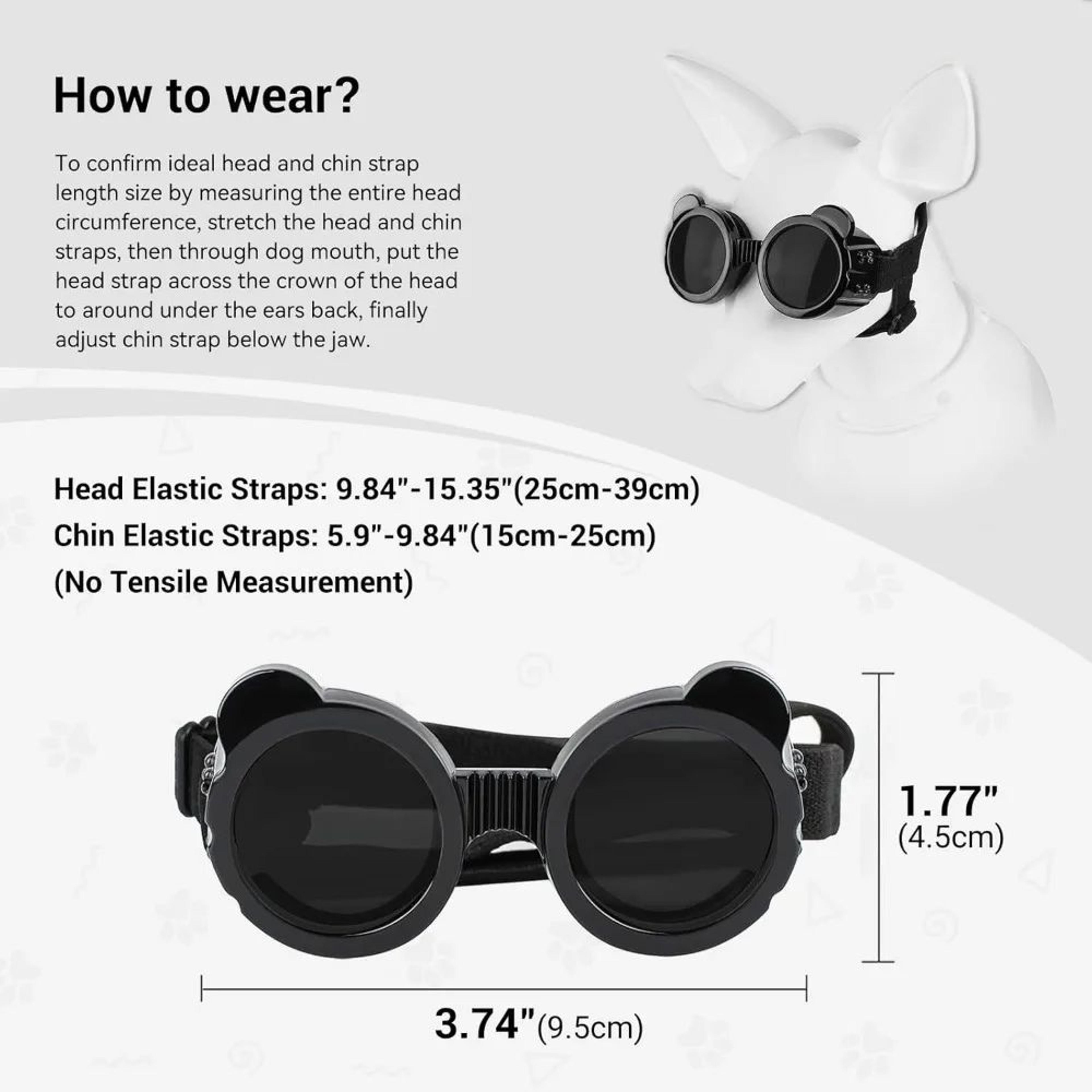 PawShield Pro Dog Goggles  Waterproof Pet Sunglasses For Small Dogs Outdoor Travel  Riding 2