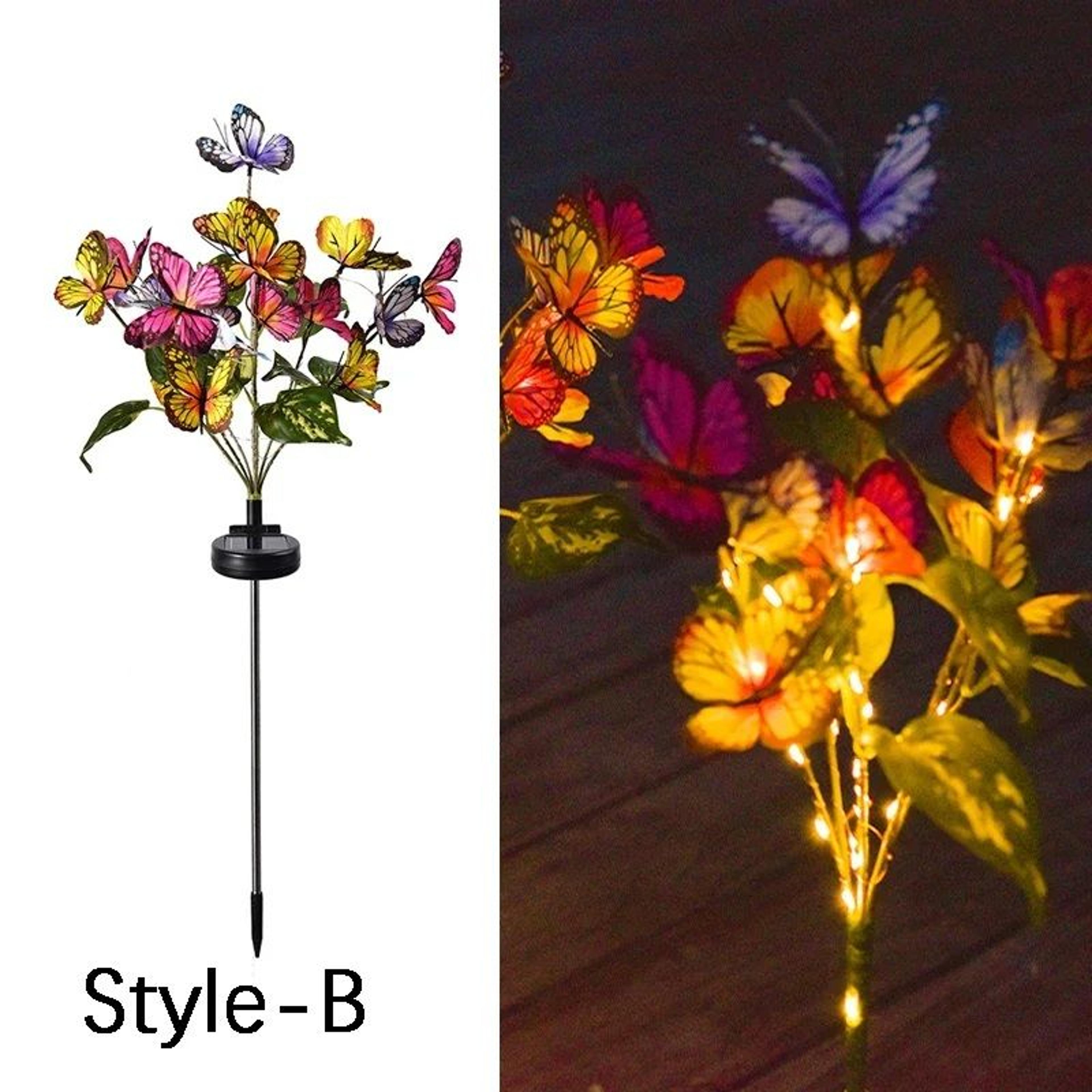 Solar Butterfly Flower LED Garden Lights  Waterproof Outdoor Lawn Decor 7